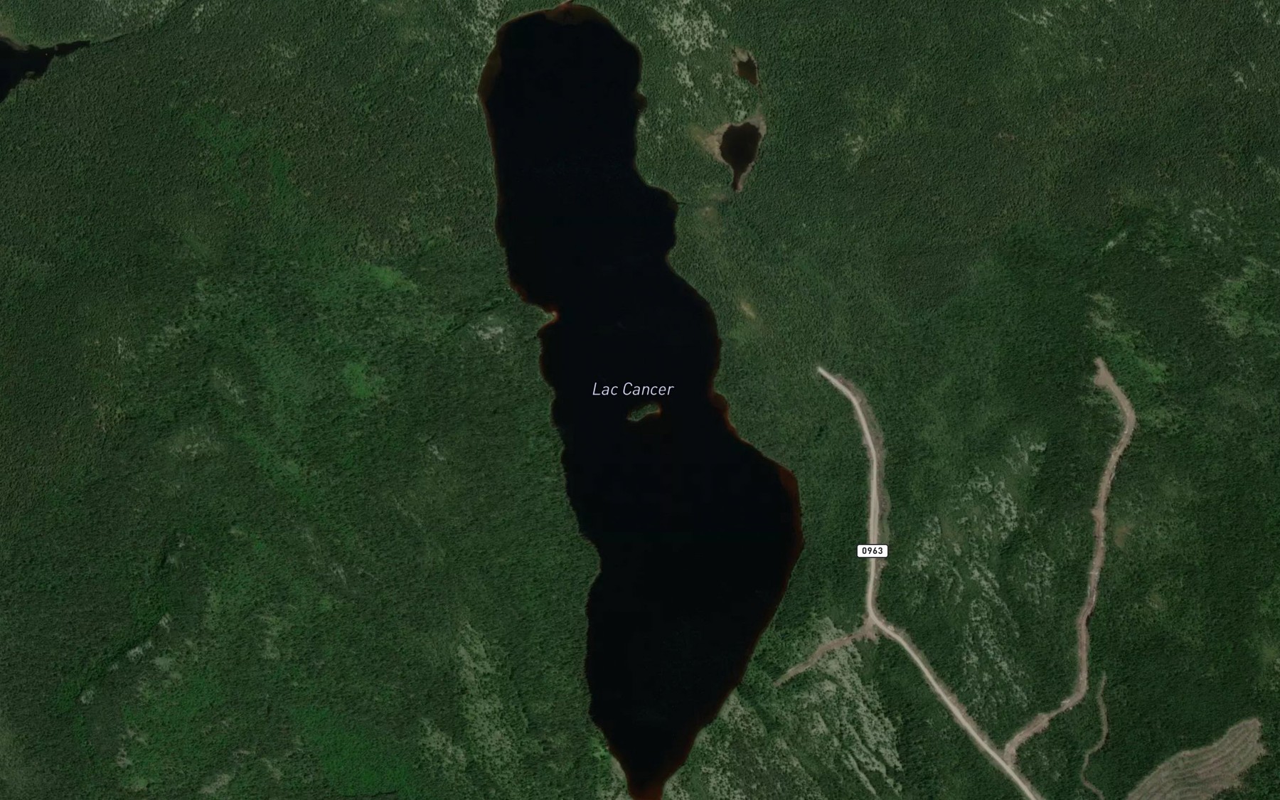 Satellite map of the Lac Cancer