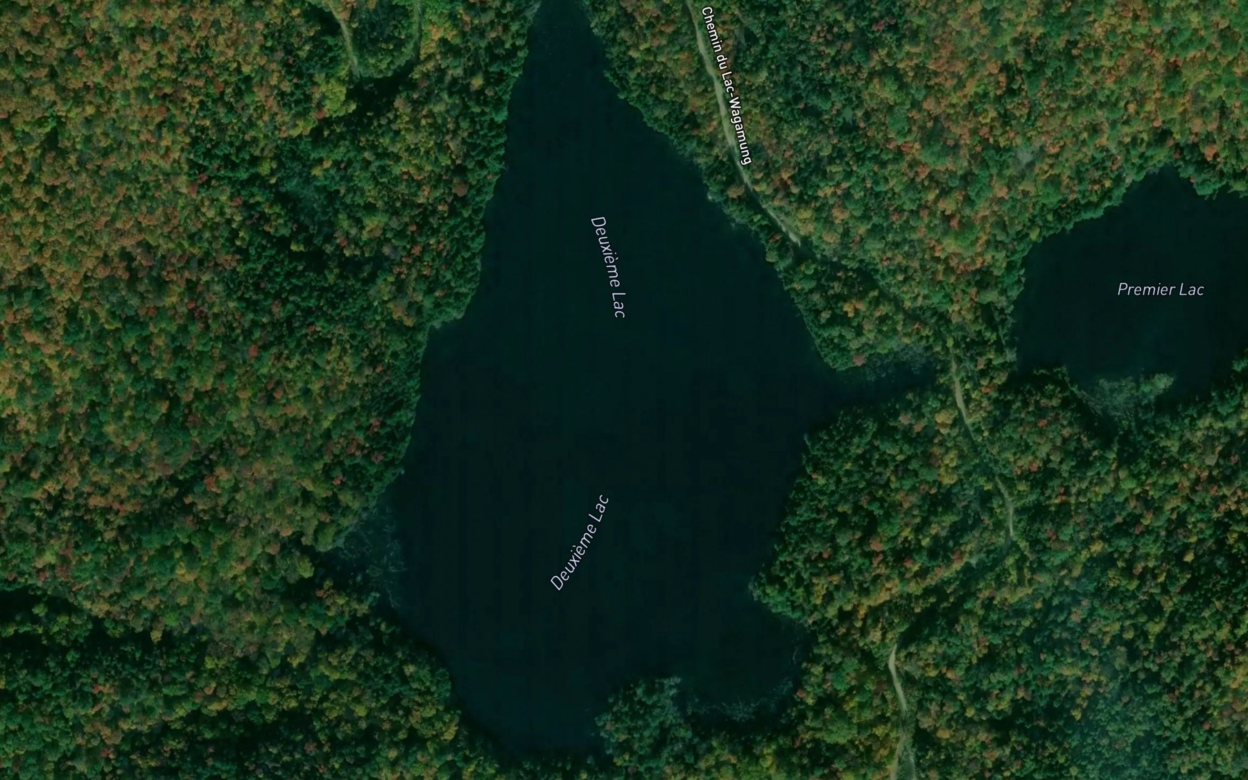 Satellite map of the Deuxieme Lac