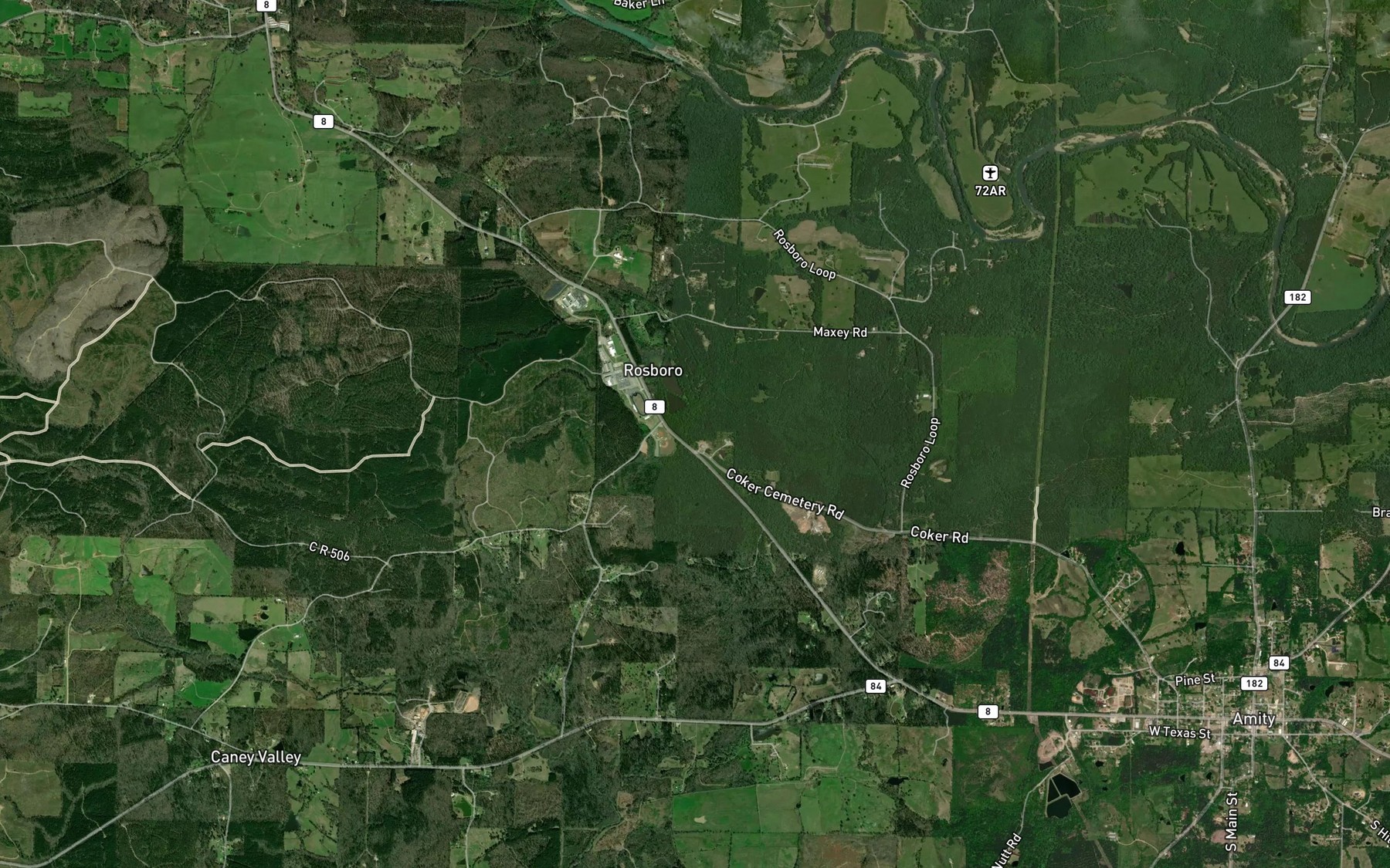 Satellite map of the Mill Pond