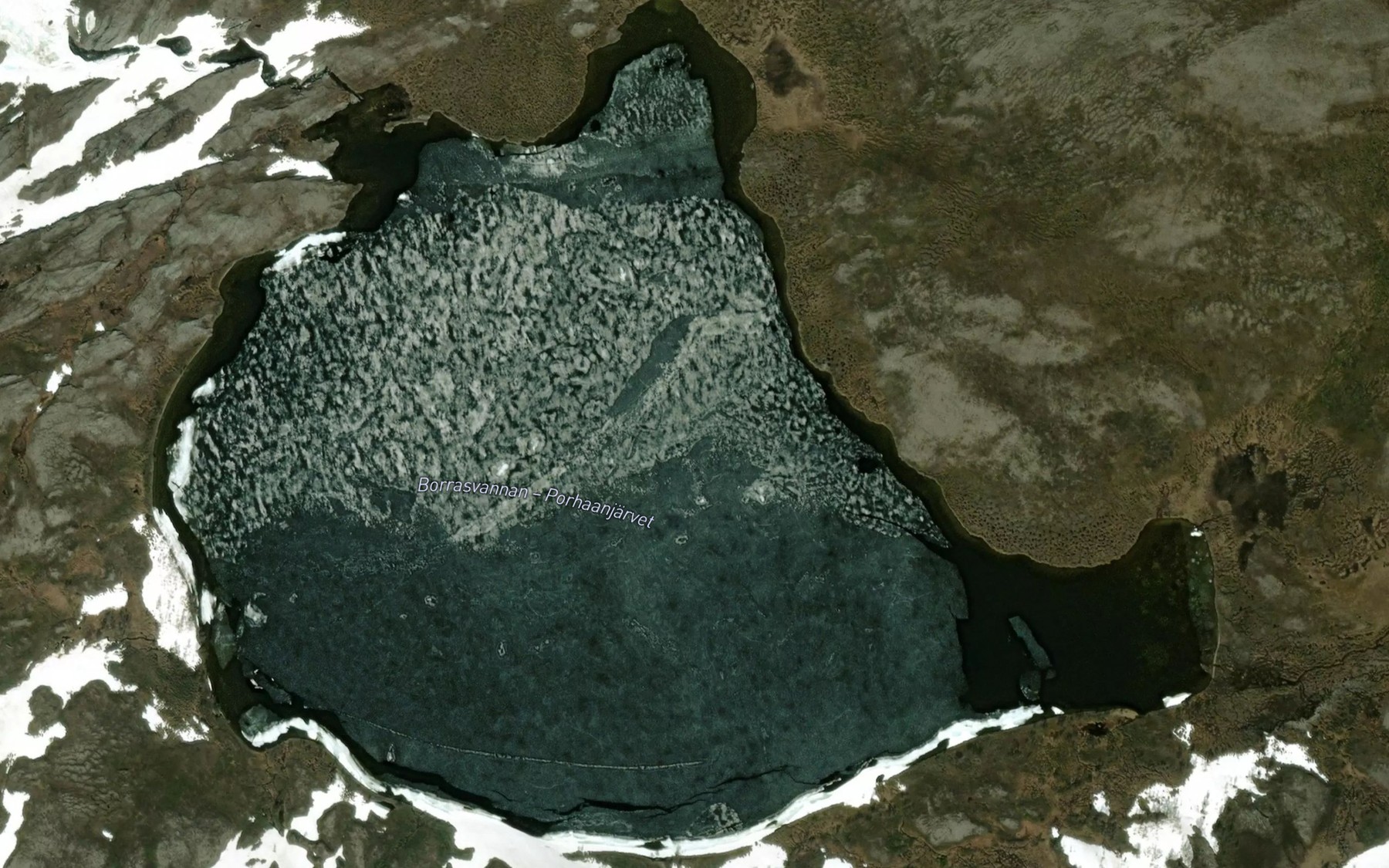 Satellite map of the Borrasvatna
