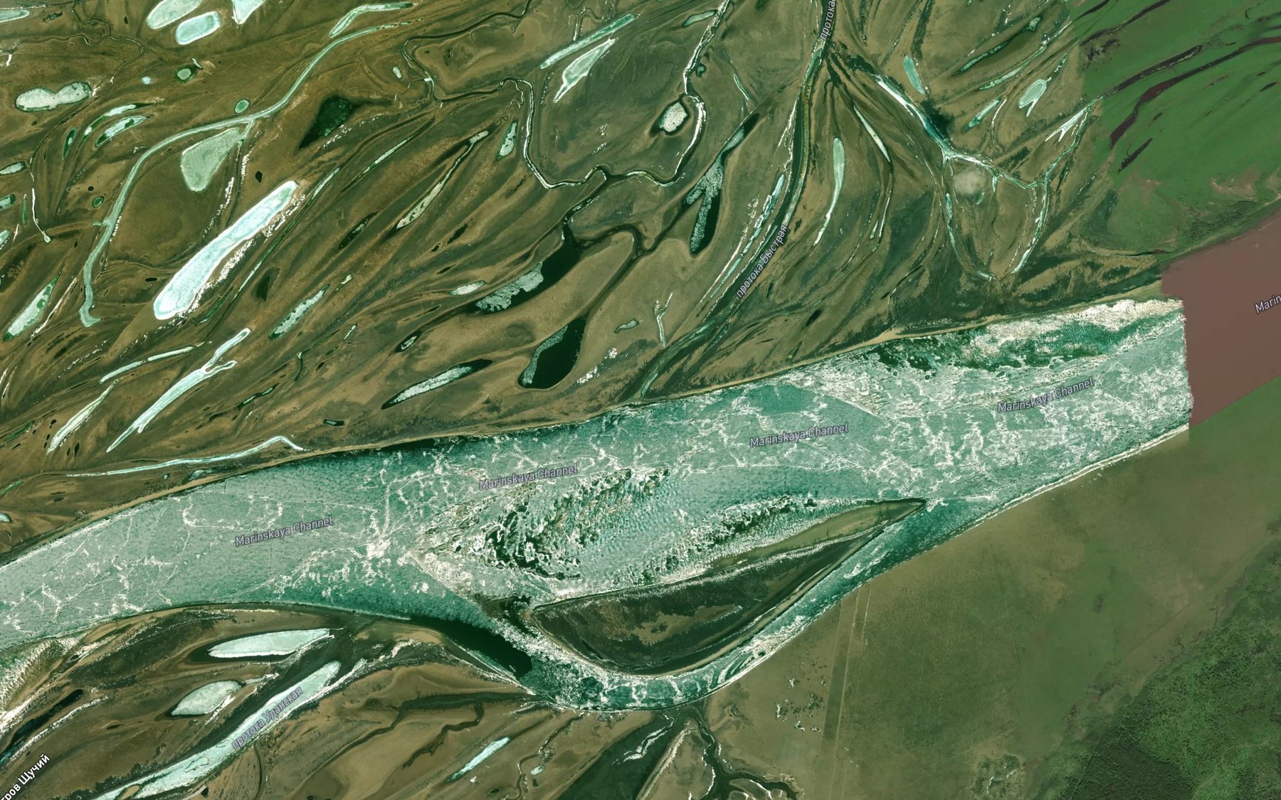 Satellite map of the Protoka Bystraya