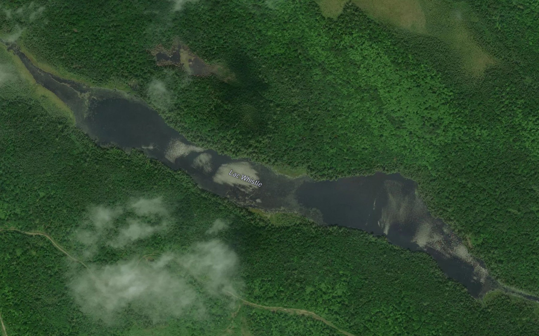 Satellite map of the Lac Whistle