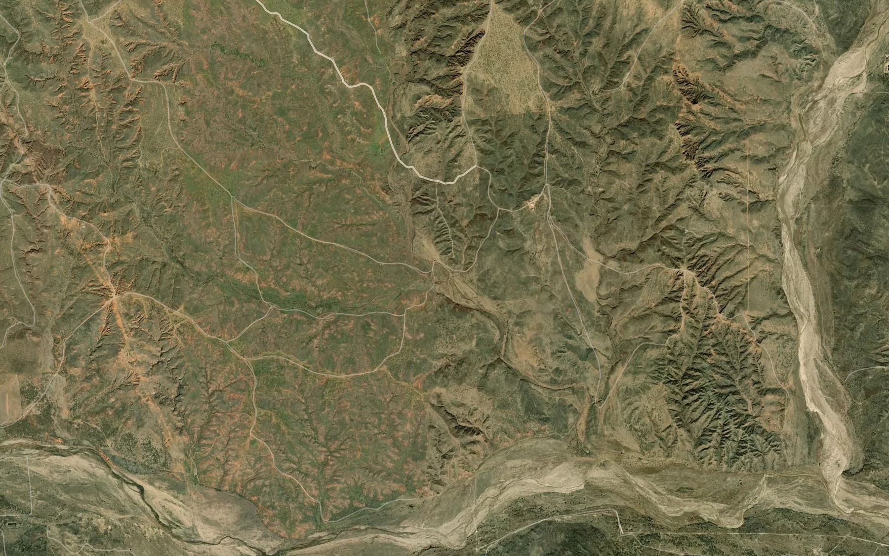 Satellite map of the Troublesome Creek