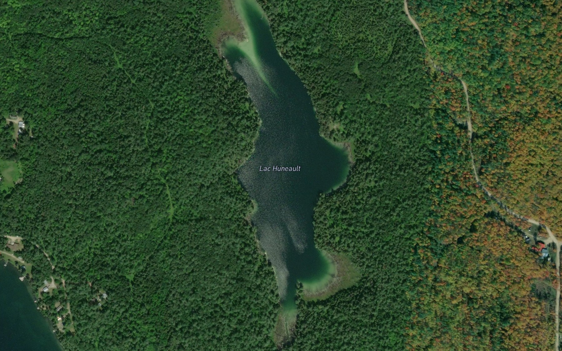 Satellite map of the Lac Huneault