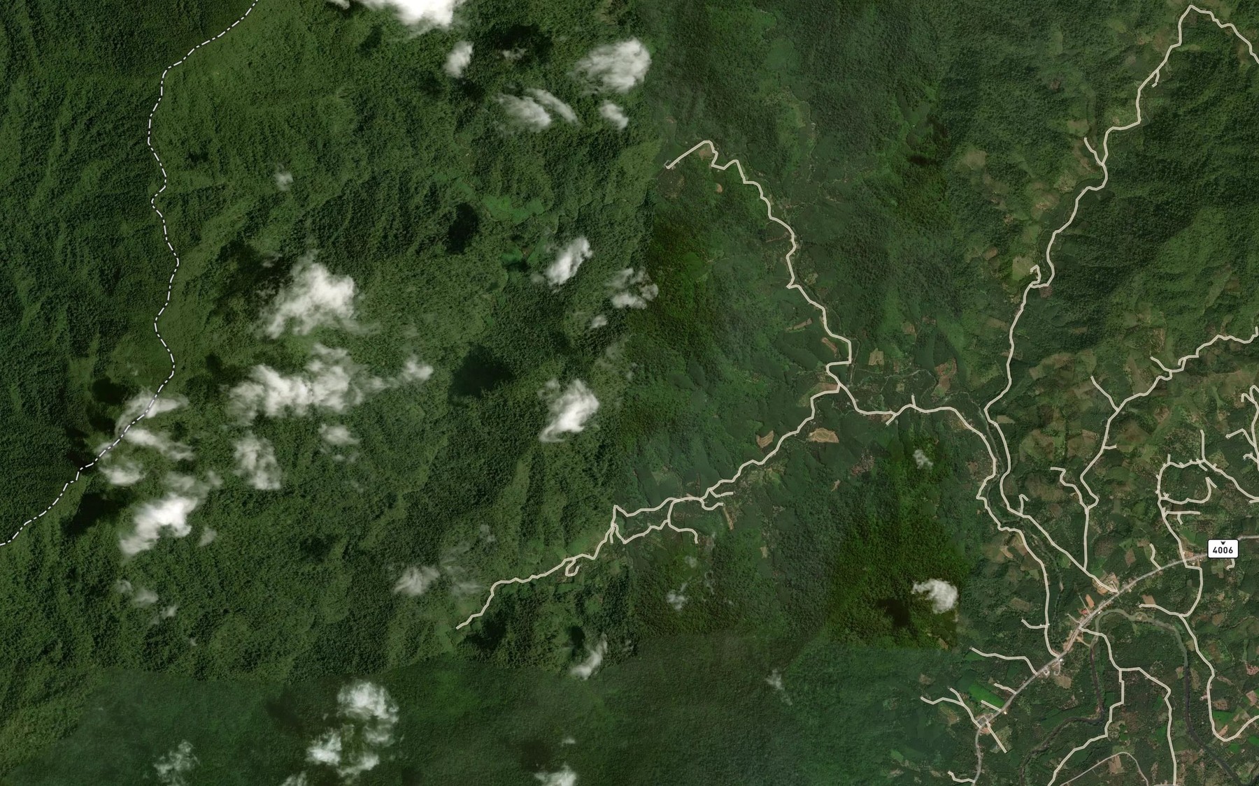 Satellite map of the Nam Tok Khlong Rang