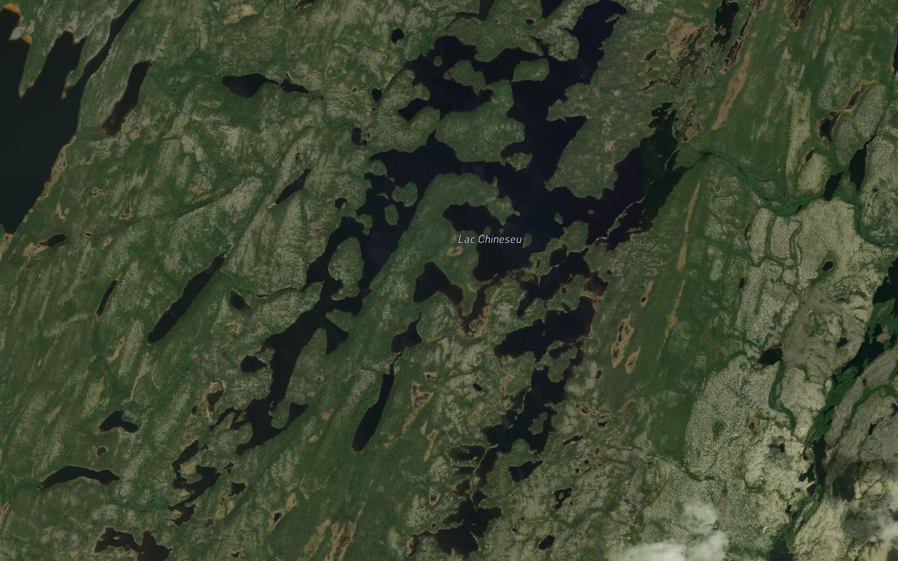 Satellite map of the Lac Chineseu