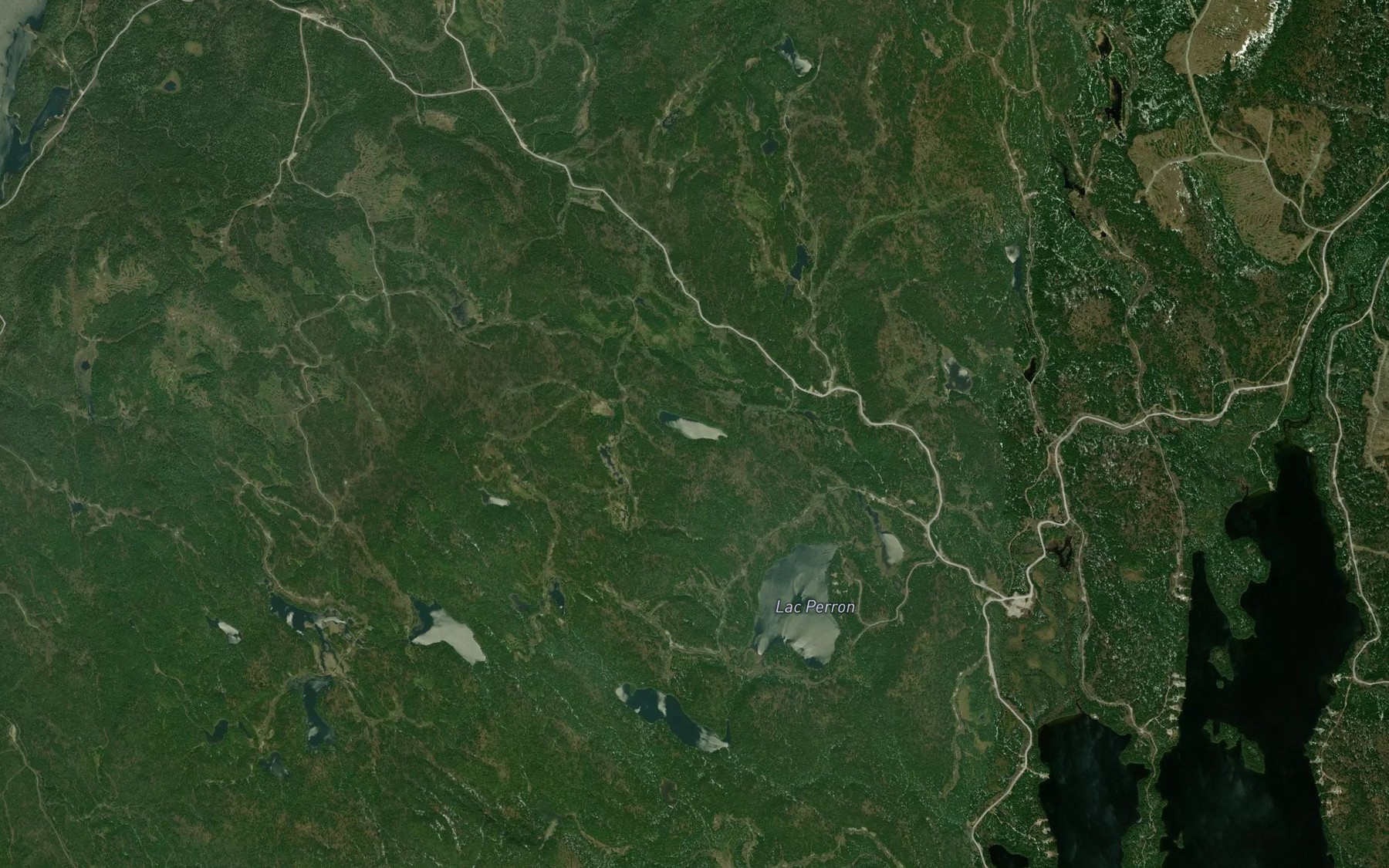Satellite map of the Lac Cache