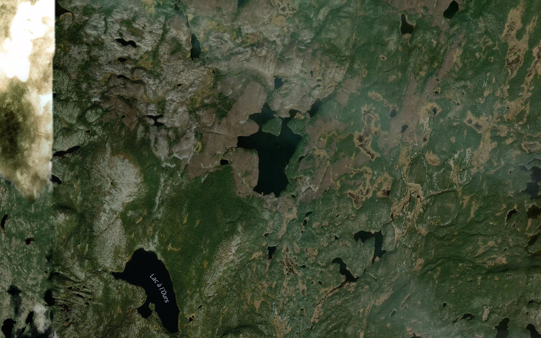 Satellite map of the Lac du Trident