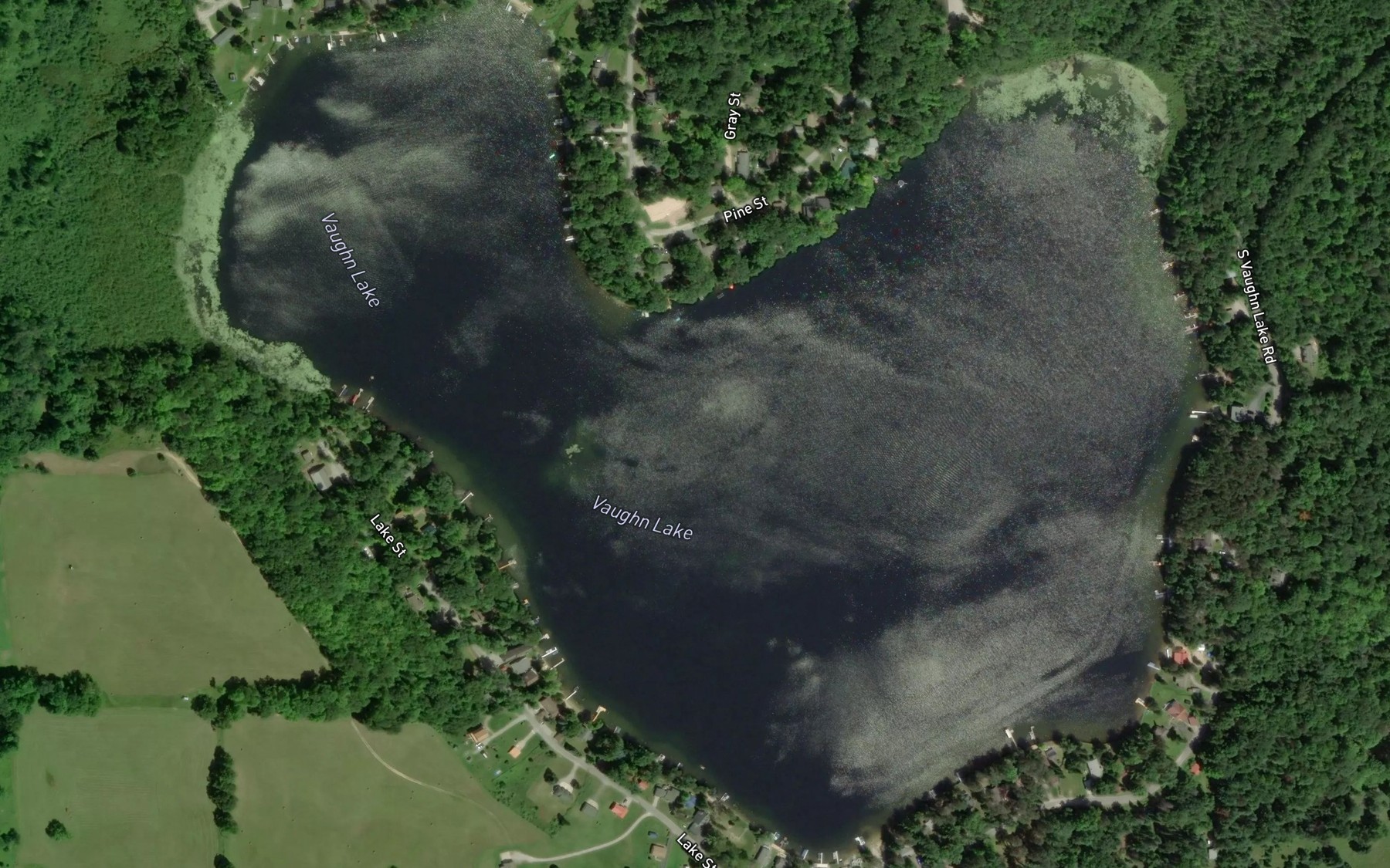 Satellite map of the Vaughn Lake