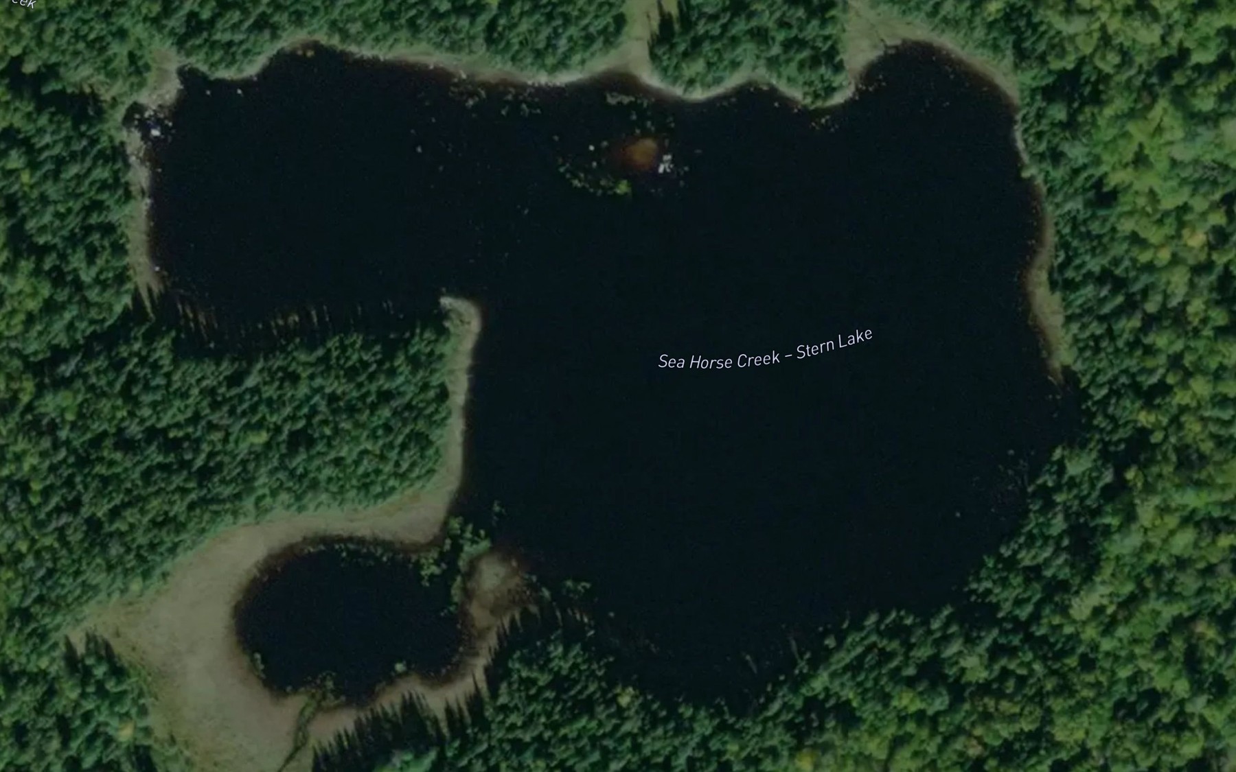 Satellite map of the Stern Lake