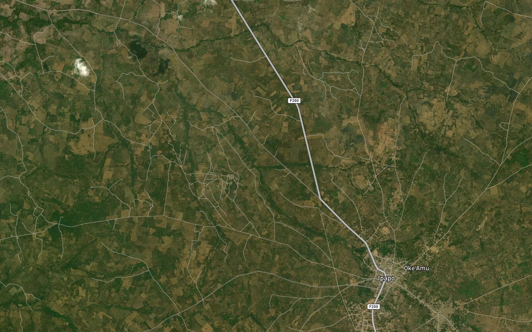 Satellite map of the River Olowa