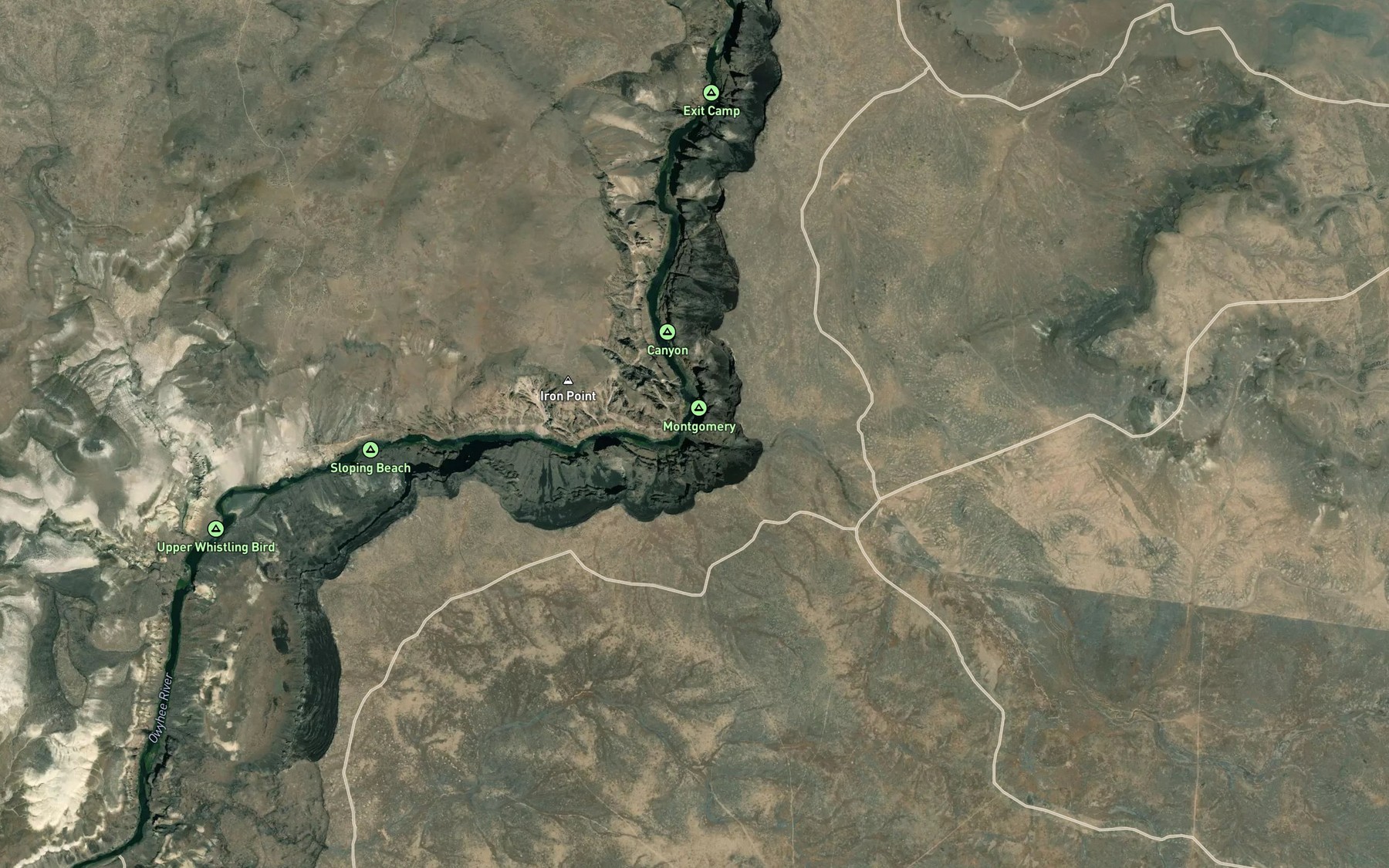 Satellite map of the Mud Creek