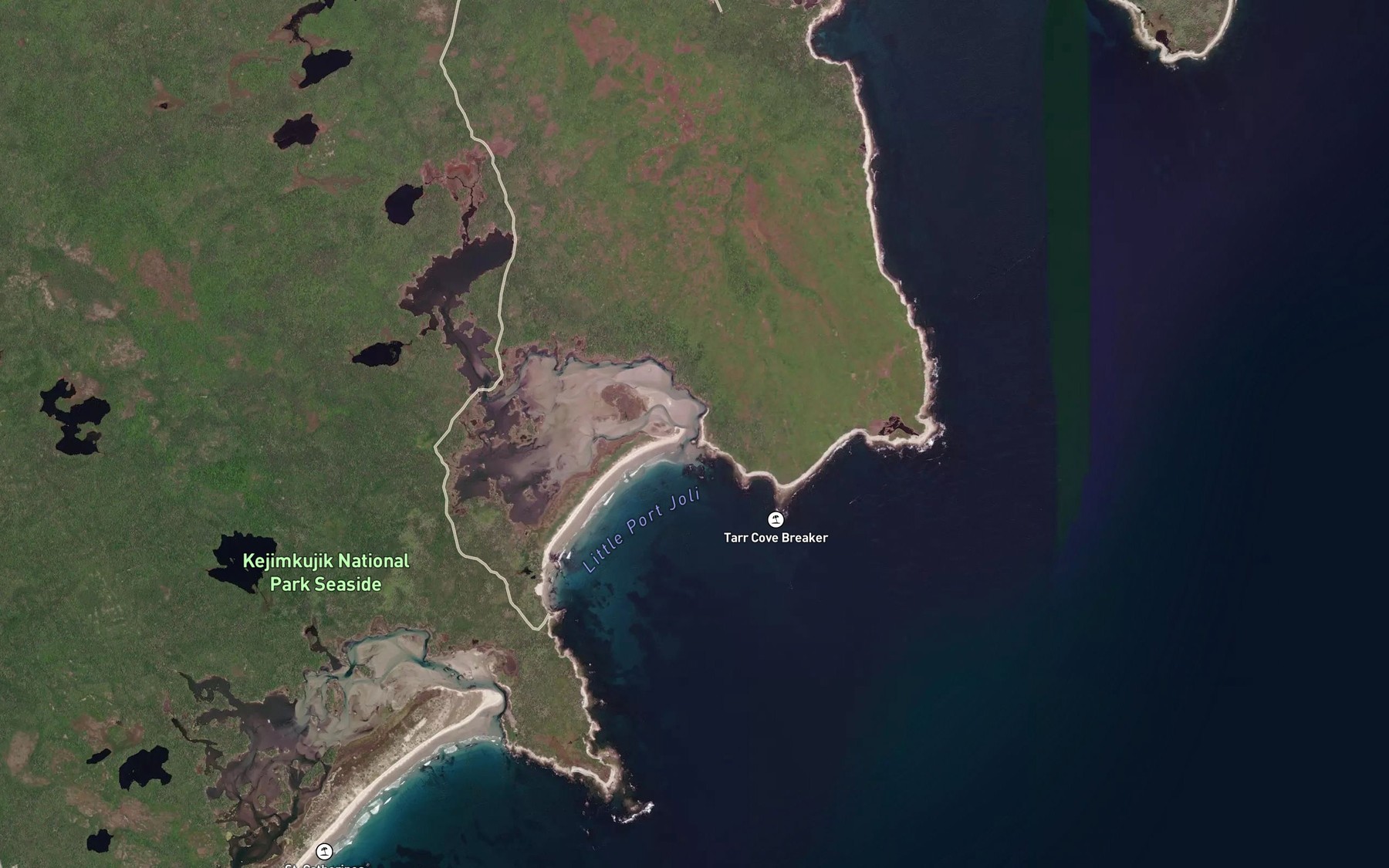 Satellite map of the Little Port Joli Creek