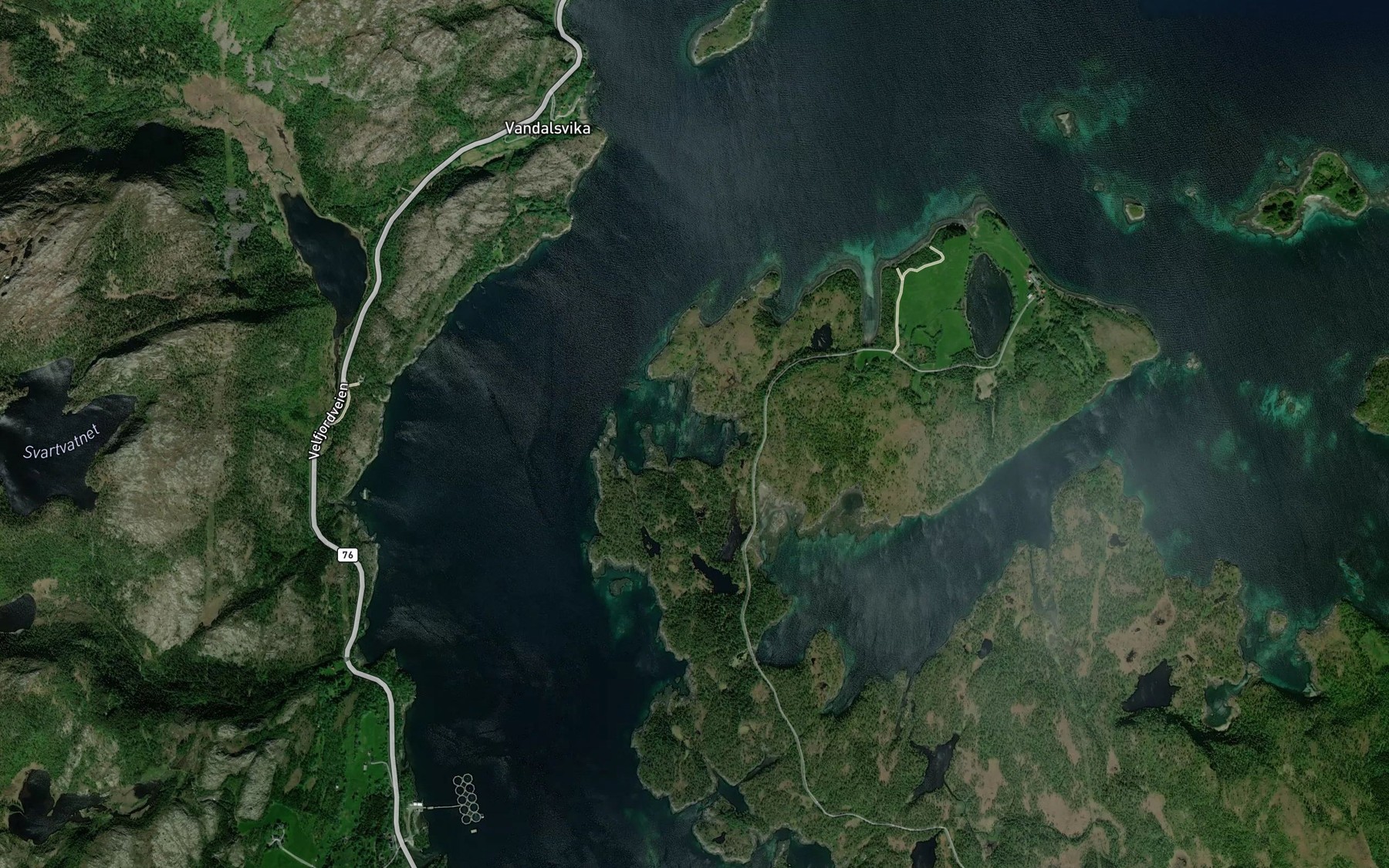 Satellite map of the Kobbvagen