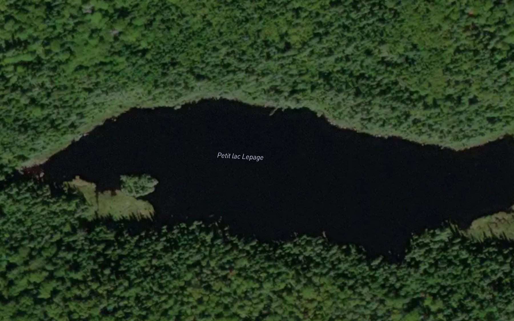 Satellite map of the Petit lac Lepage