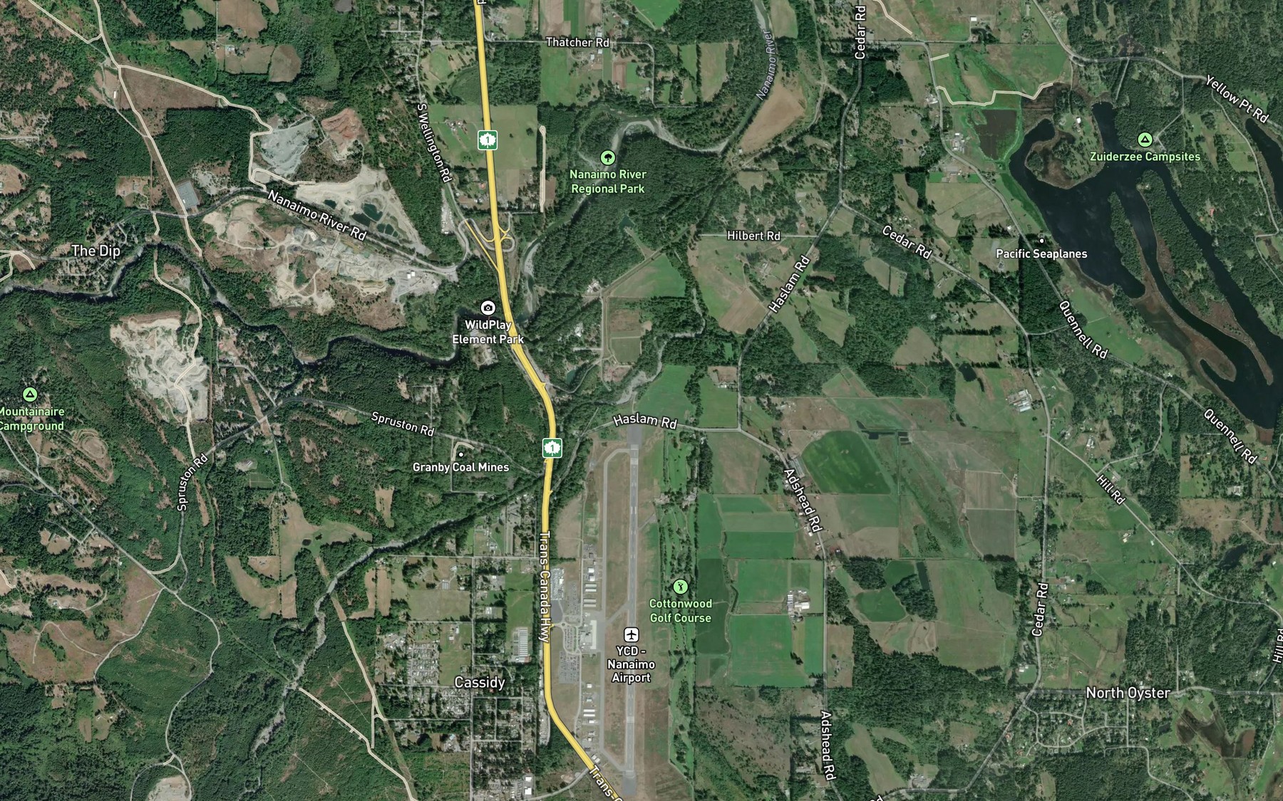 Satellite map of the Hokkanen Creek