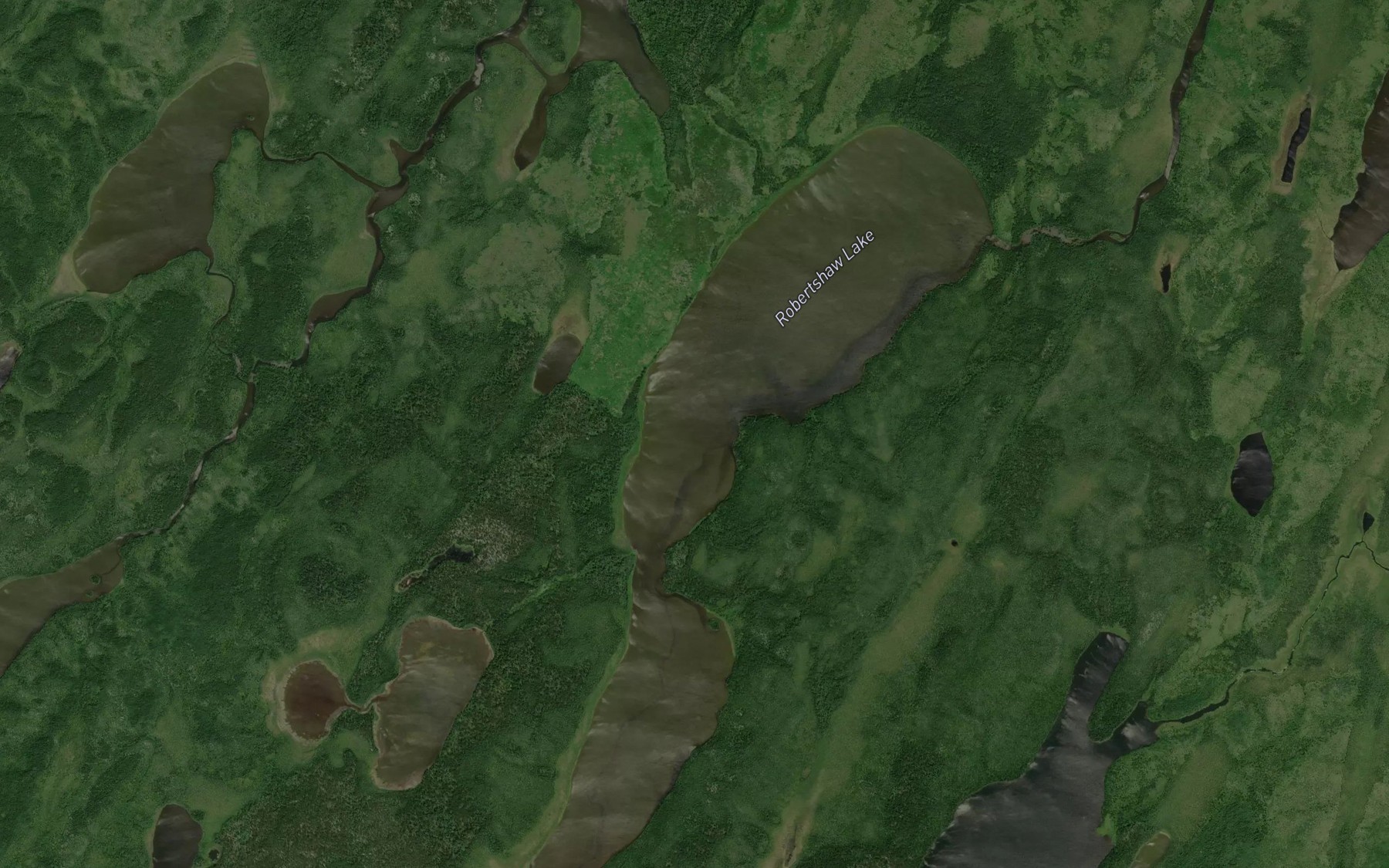 Satellite map of the Robertshaw Lake