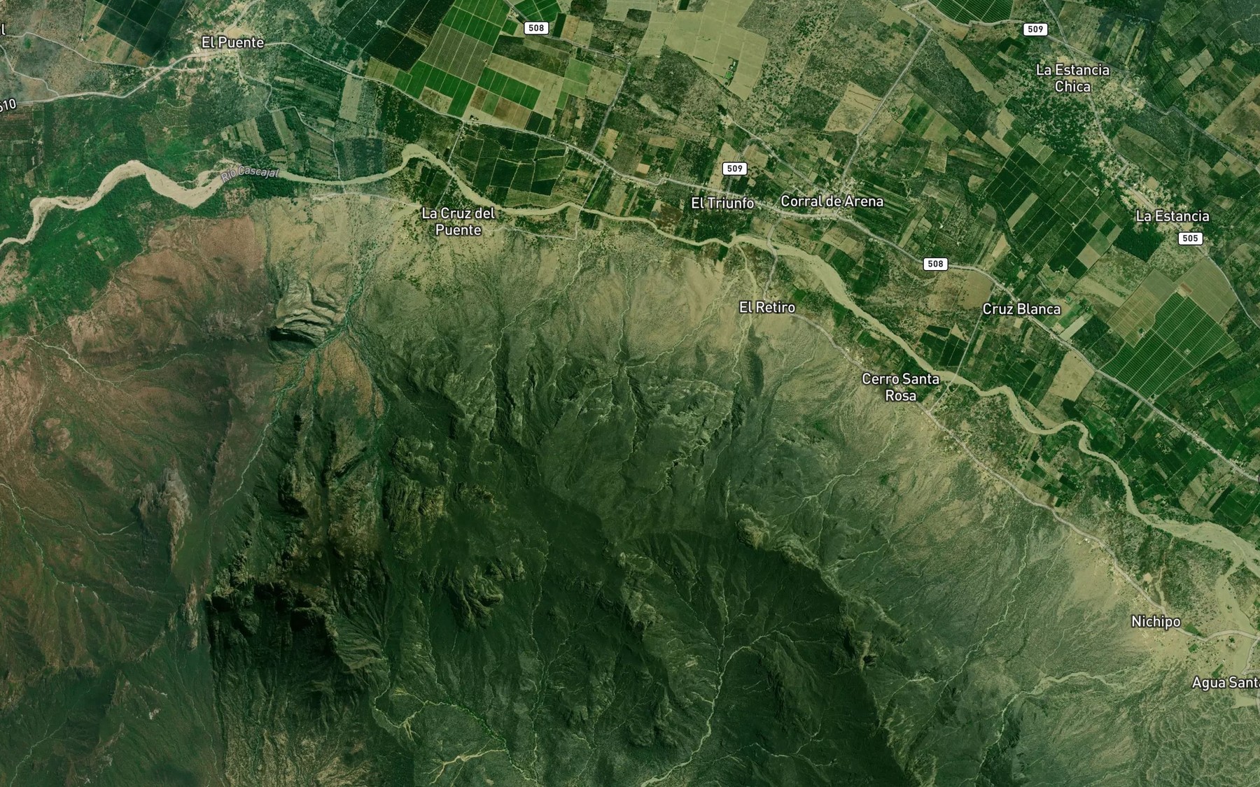 Satellite map of the Jaguay de Yausaque