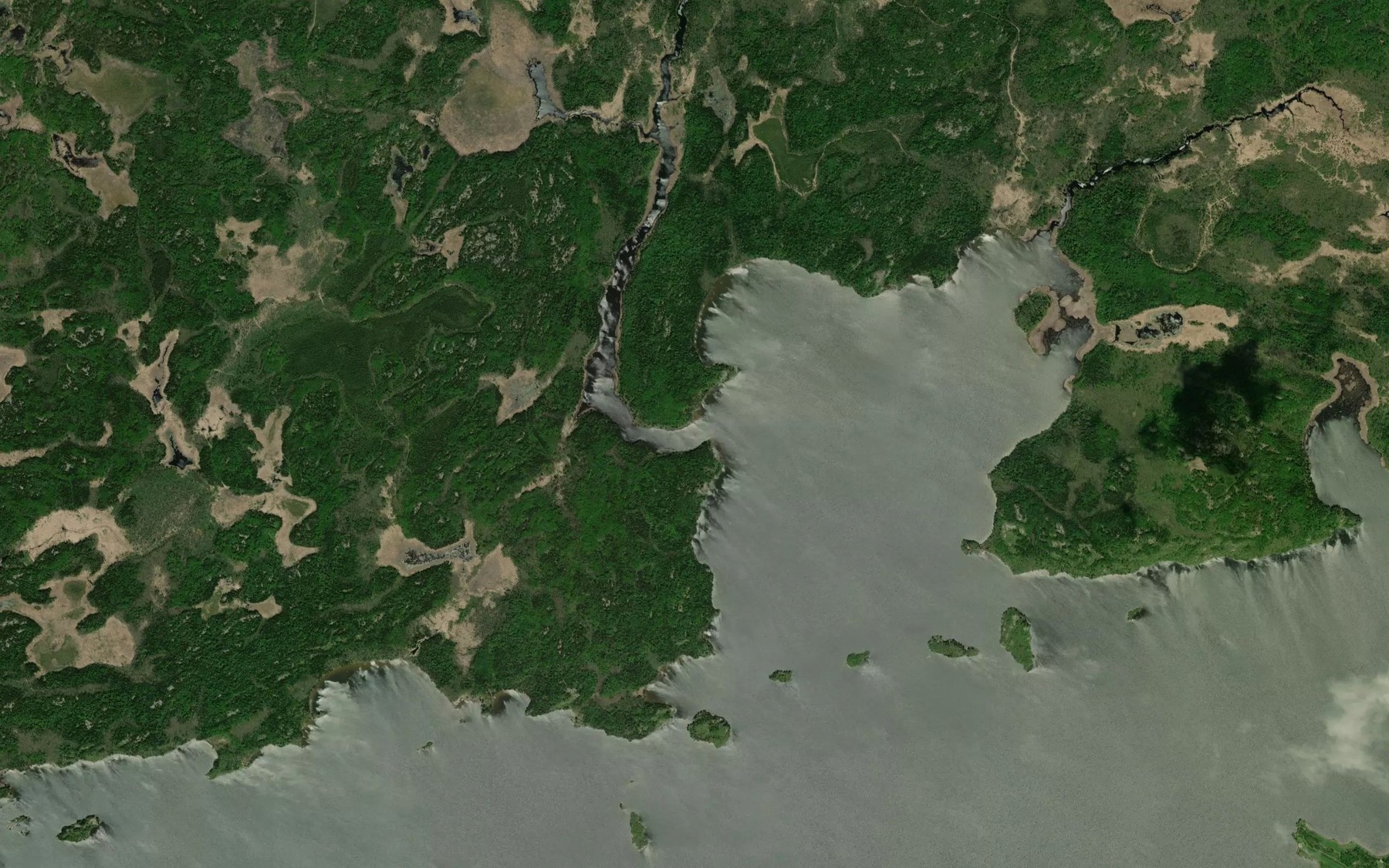 Satellite map of the Sweet Creek