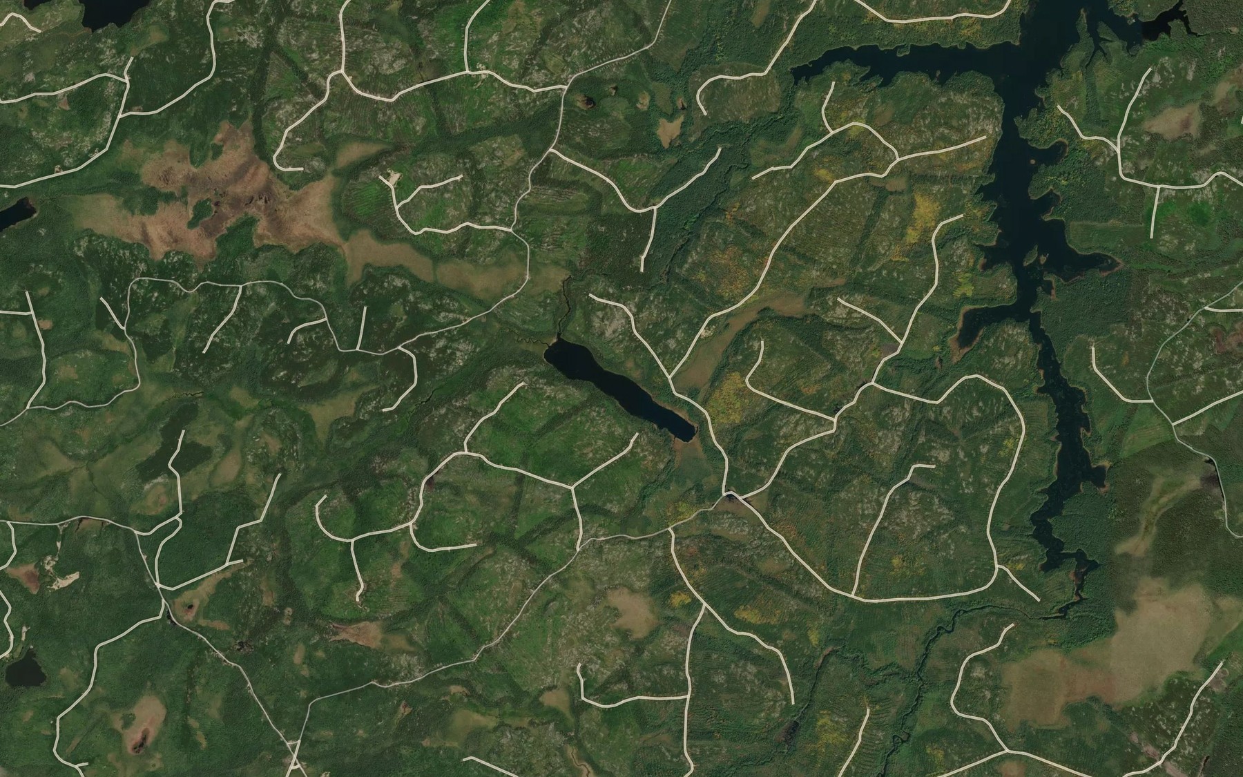 Satellite map of the Lac Rughead