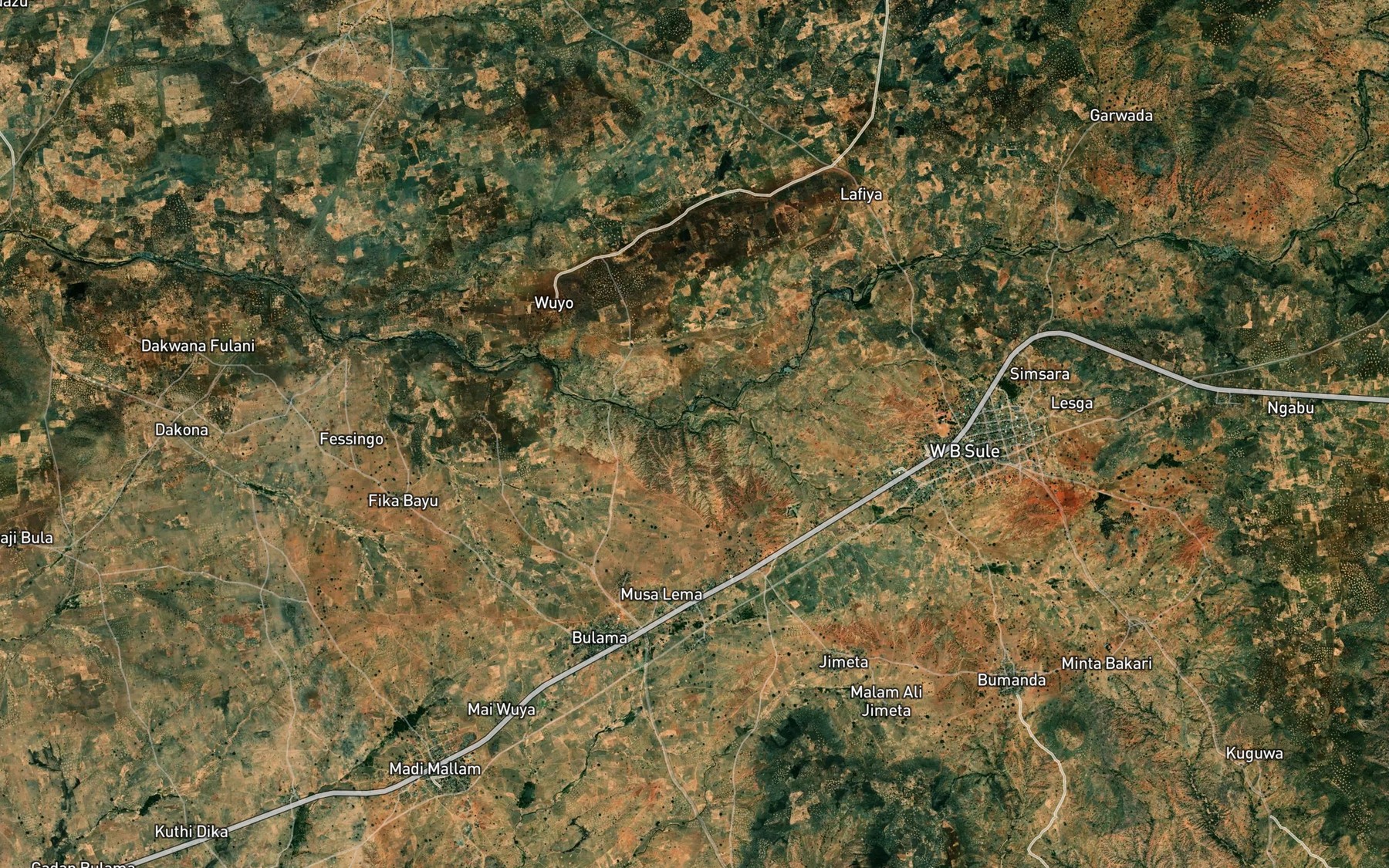 Satellite map of the Nilijana