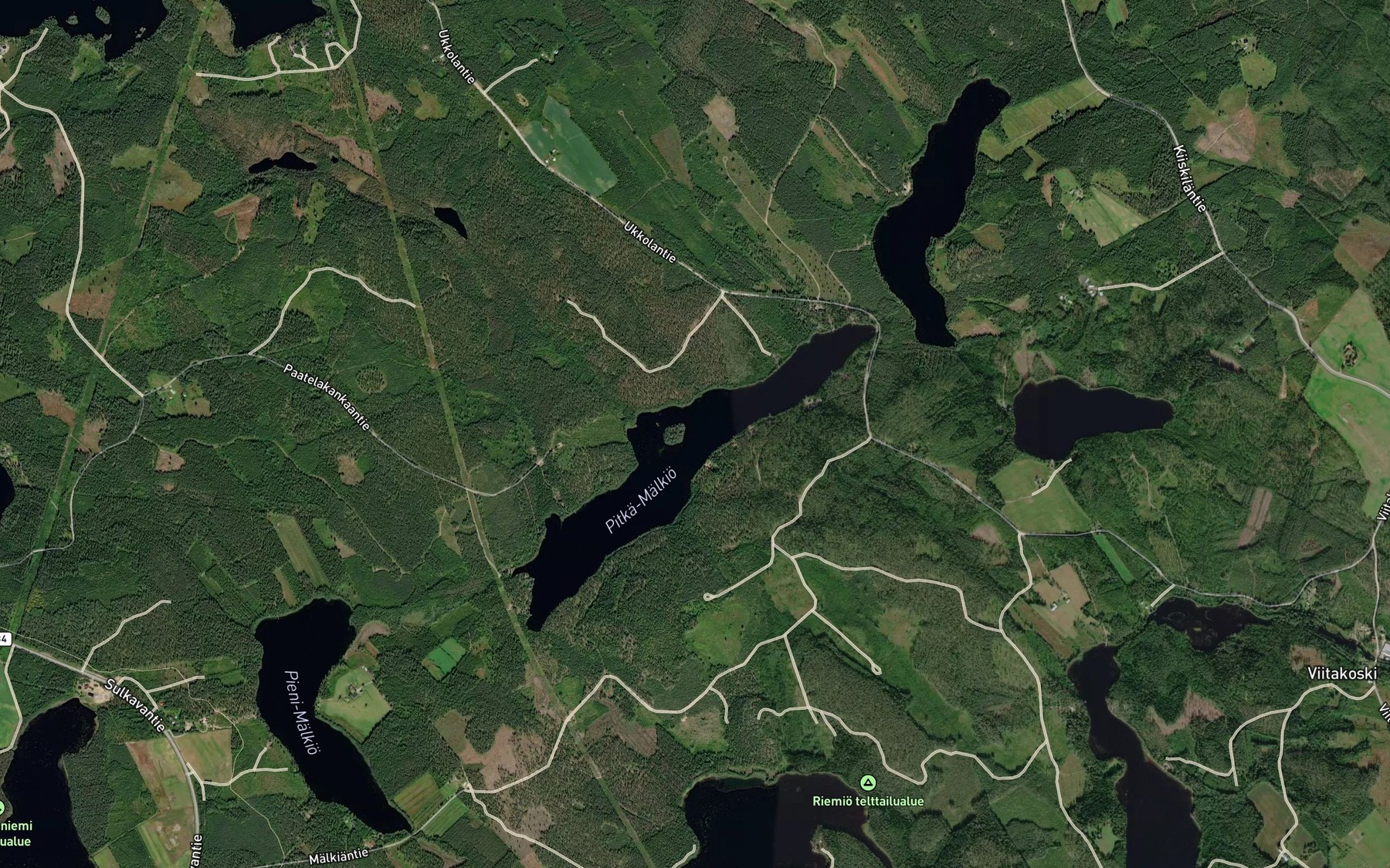 Satellite map of the Pitka-Malkio