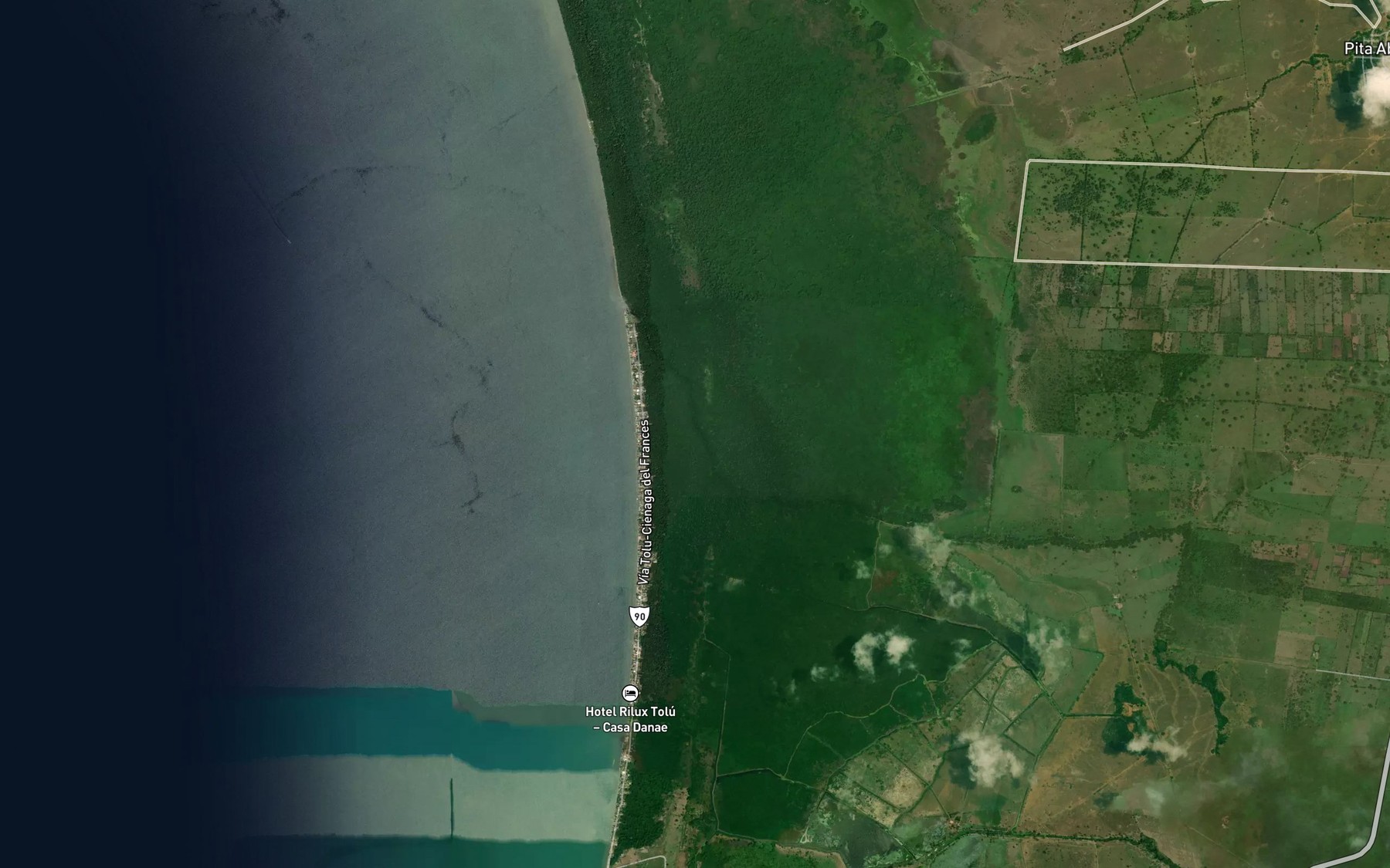 Satellite map of the Arroyo del Puerto