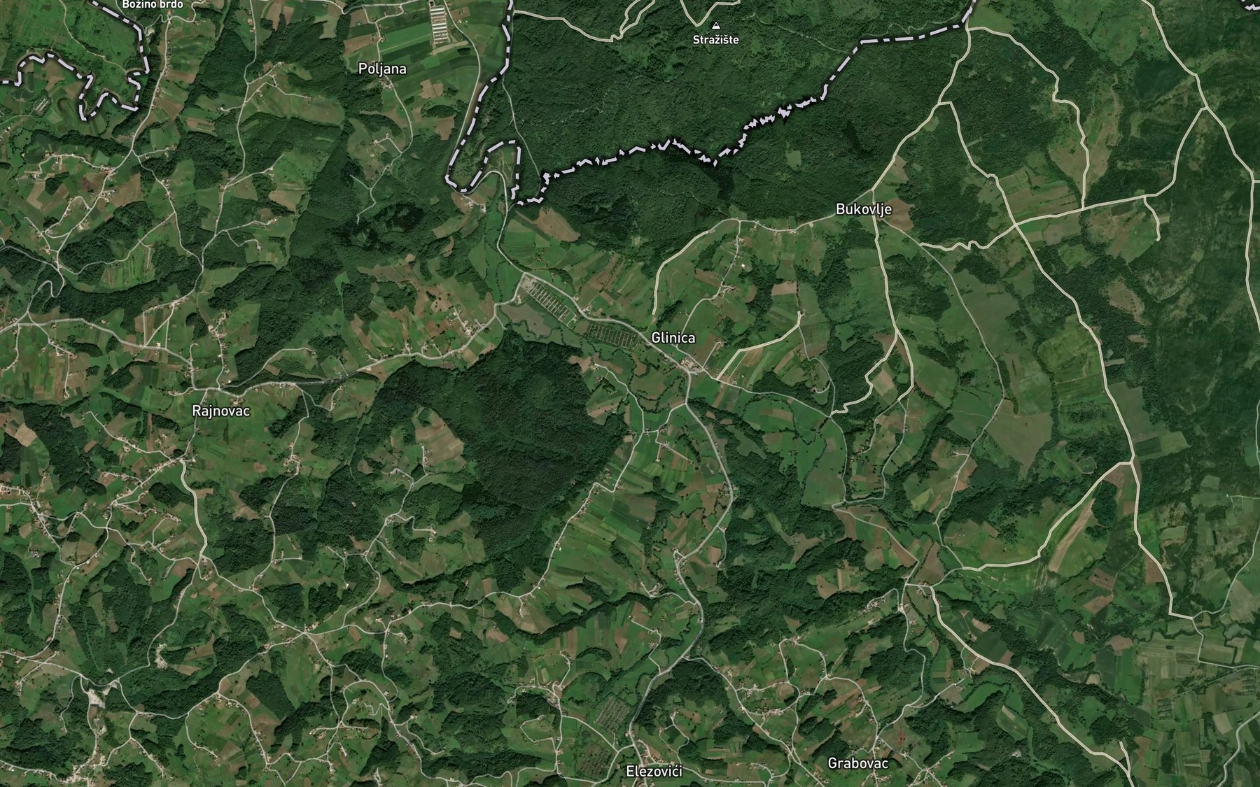 Satellite map of the Stevica Potok