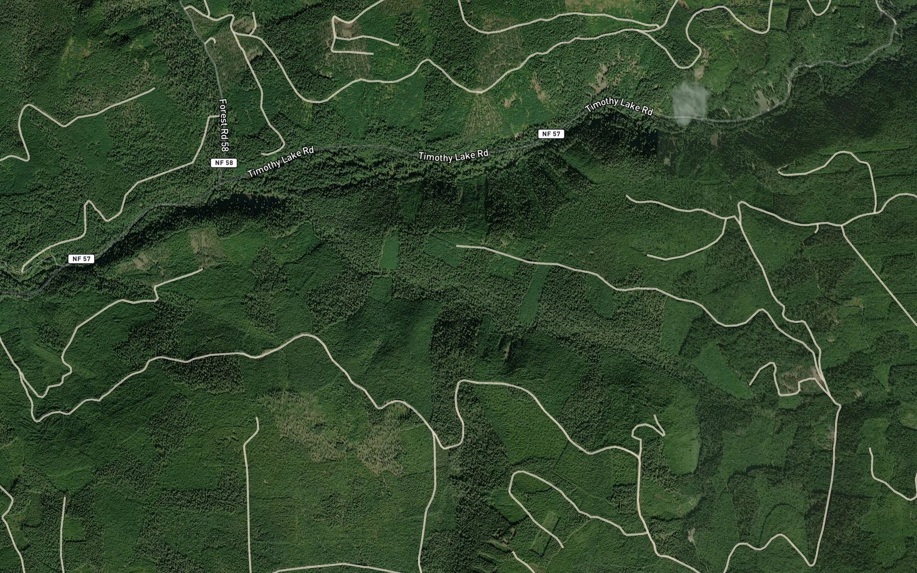Satellite map of the Devils Spring Creek