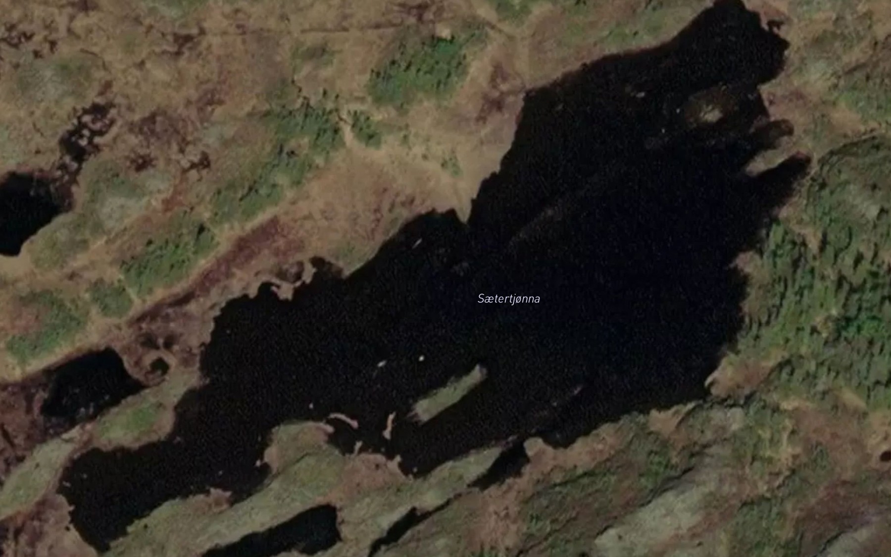 Satellite map of the Saetertjorna