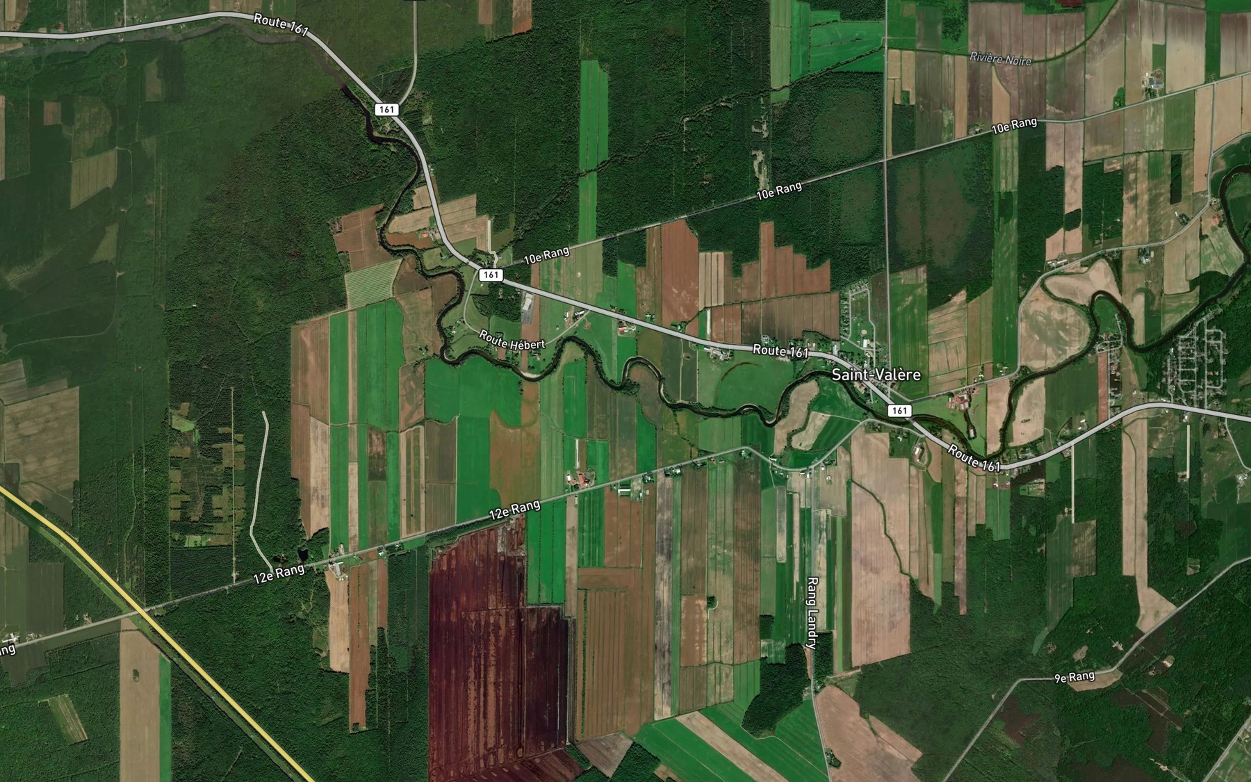 Satellite map of the Ruisseau Bergeron