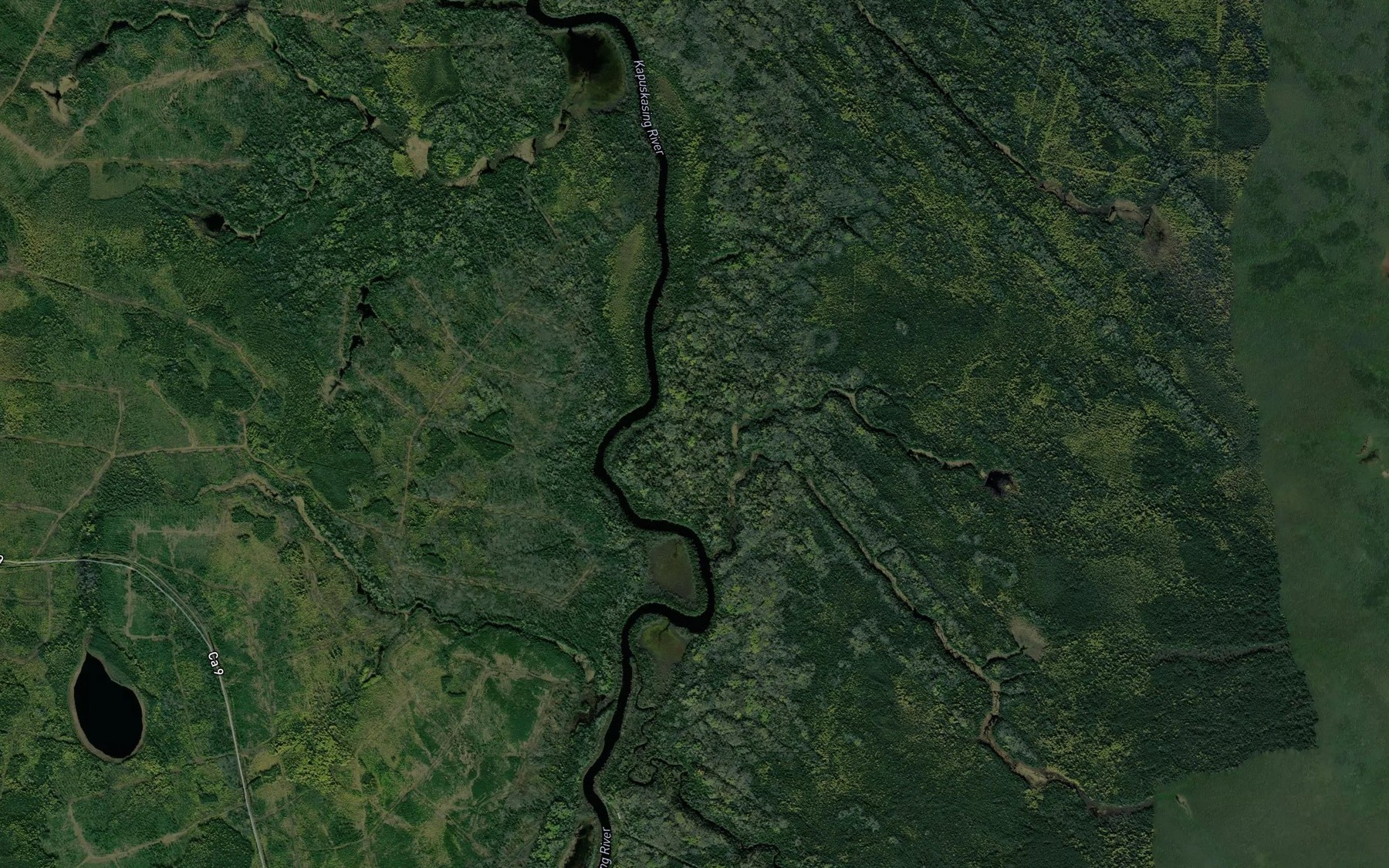 Satellite map of the MacIntosh Creek