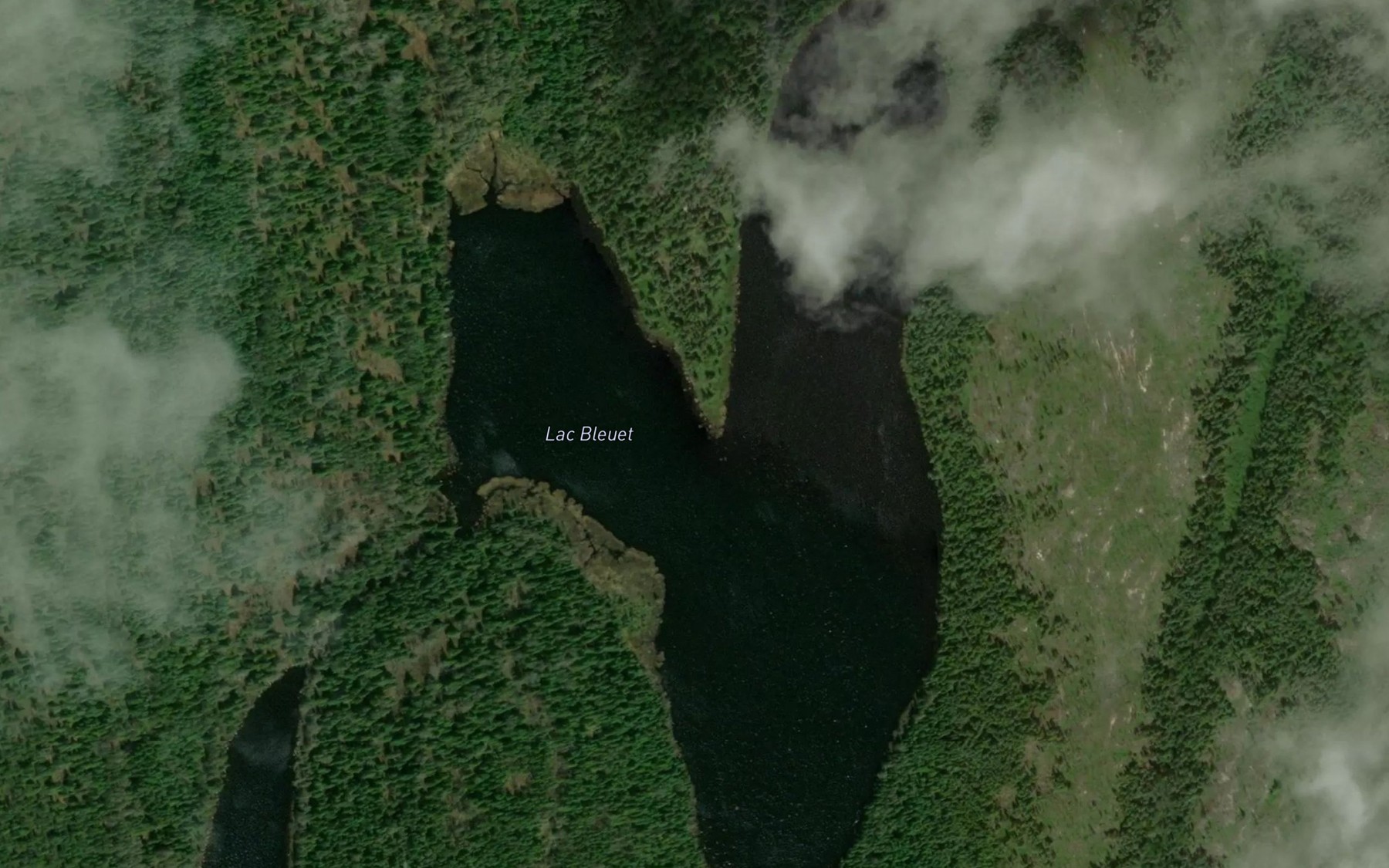 Satellite map of the Lac Bleuet