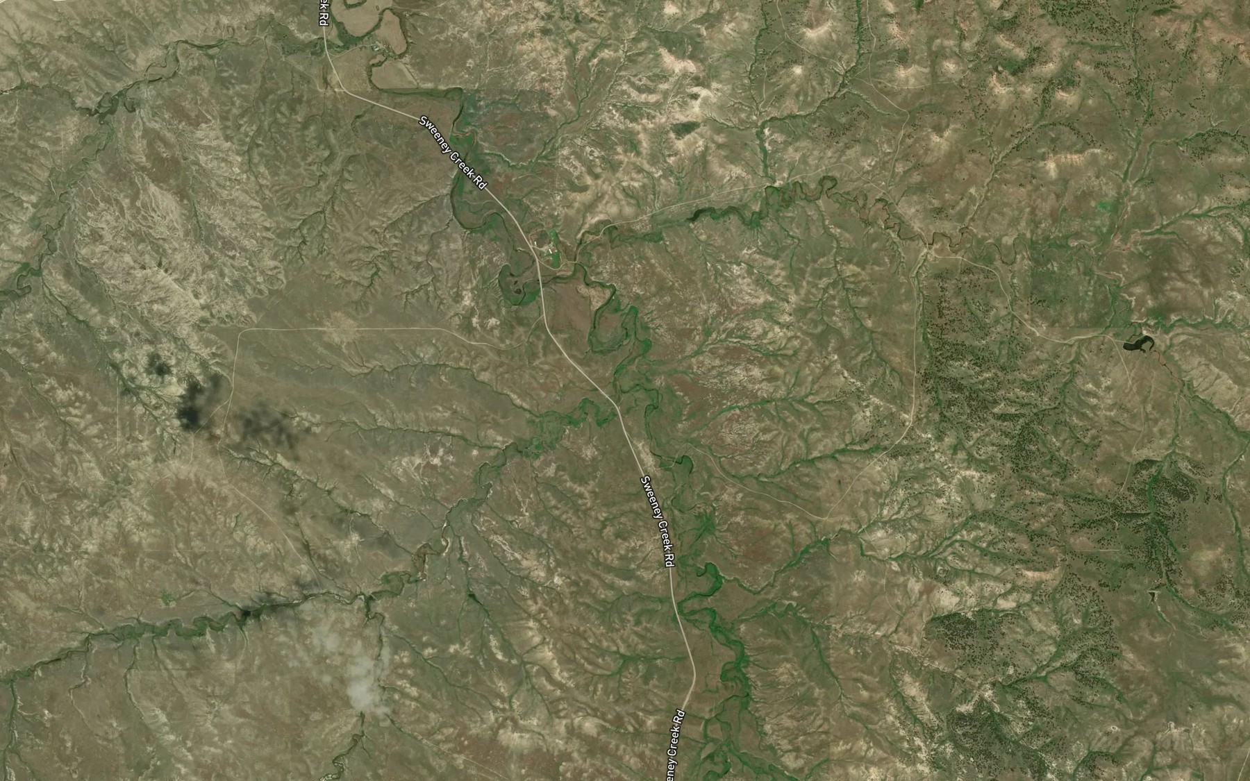 Satellite map of the Twelvemile Creek