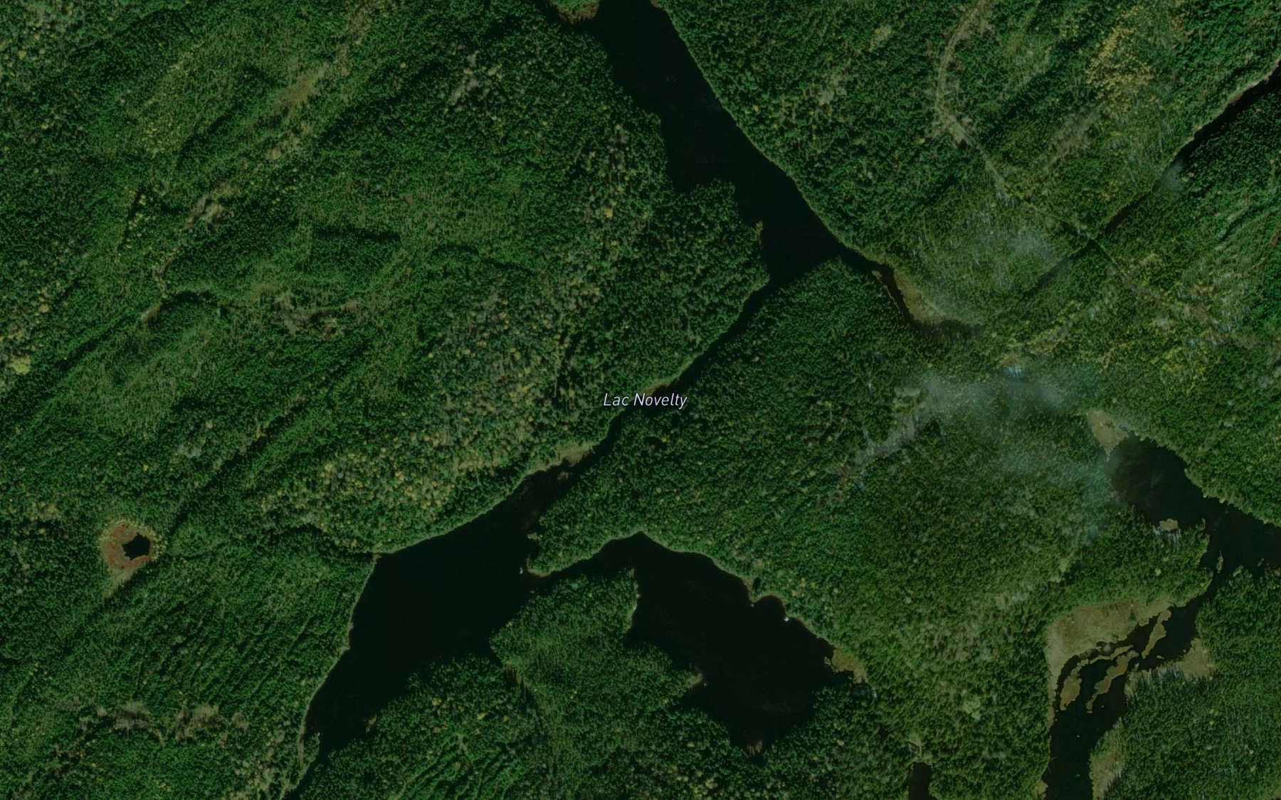 Satellite map of the Lac Novelty