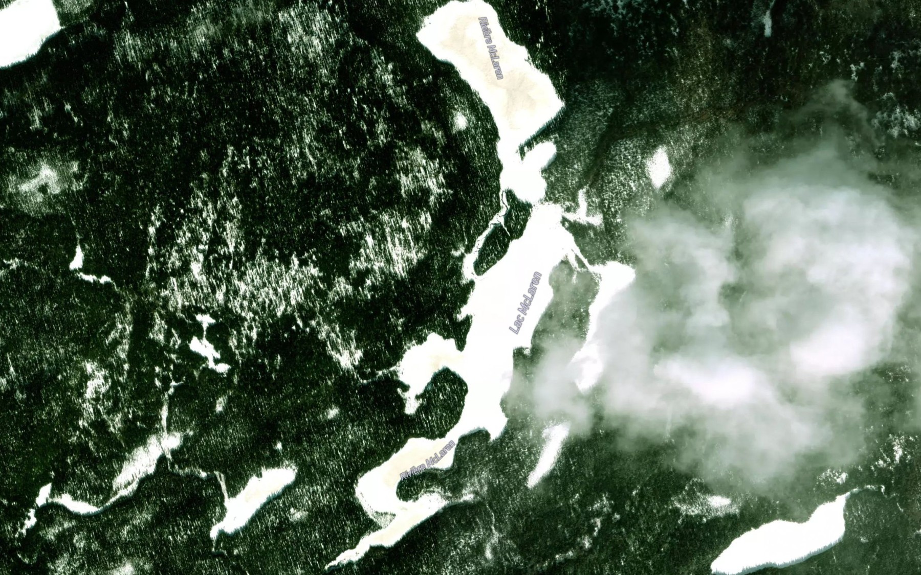 Satellite map of the Lac McLaren