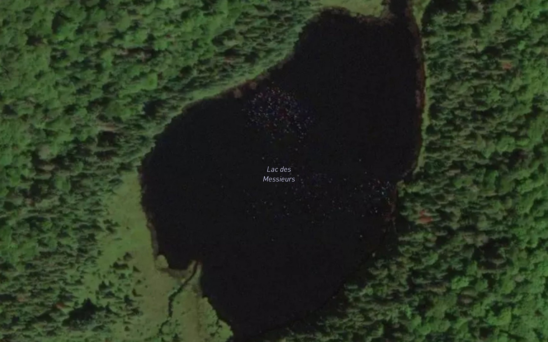Satellite map of the Lac des Messieurs