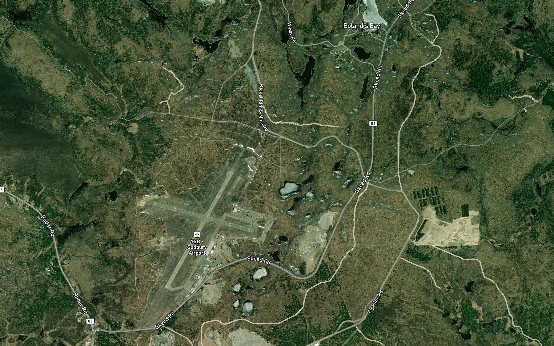 Satellite map of the Newton's Pothole