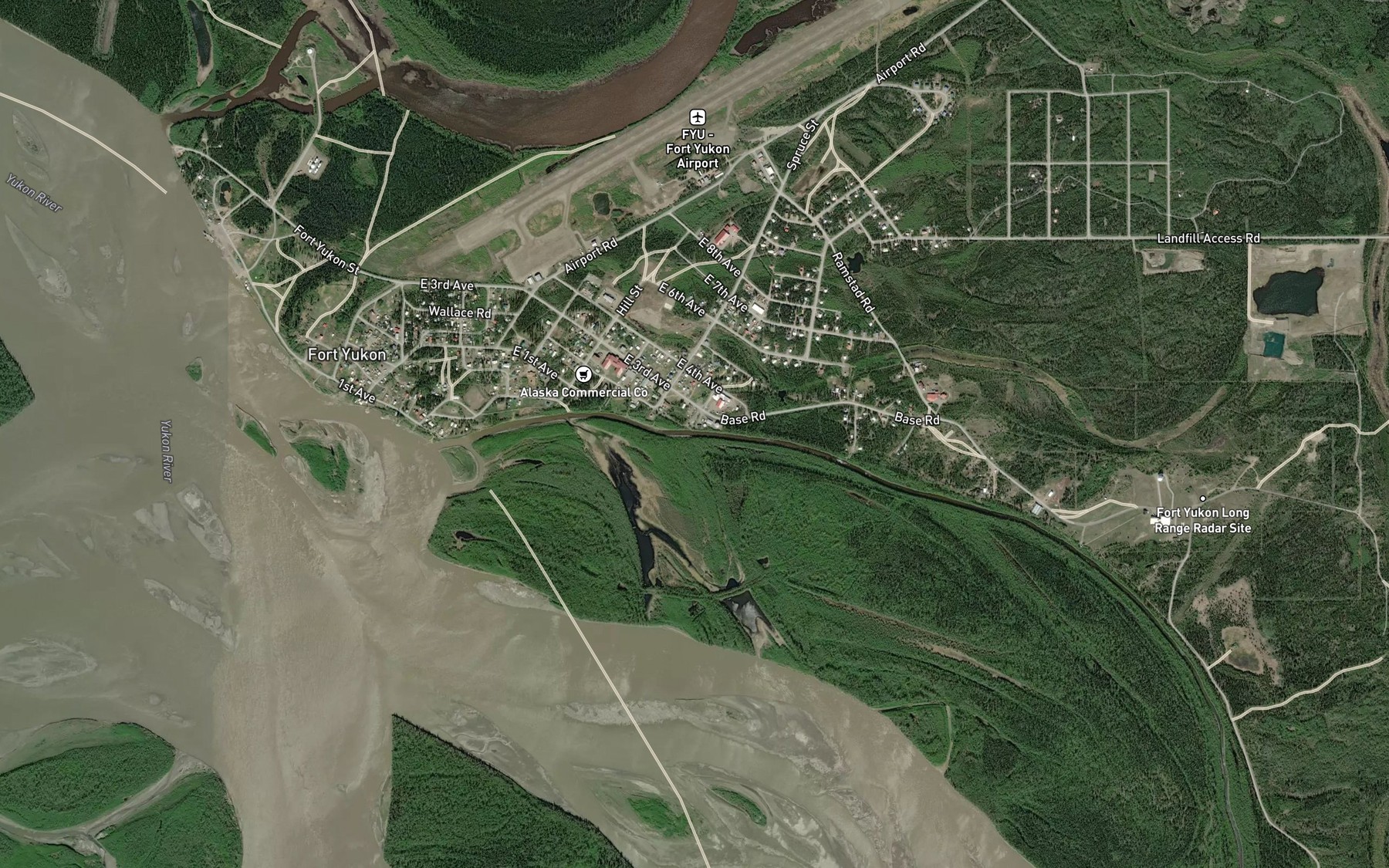 Satellite map of the Yllota Slough
