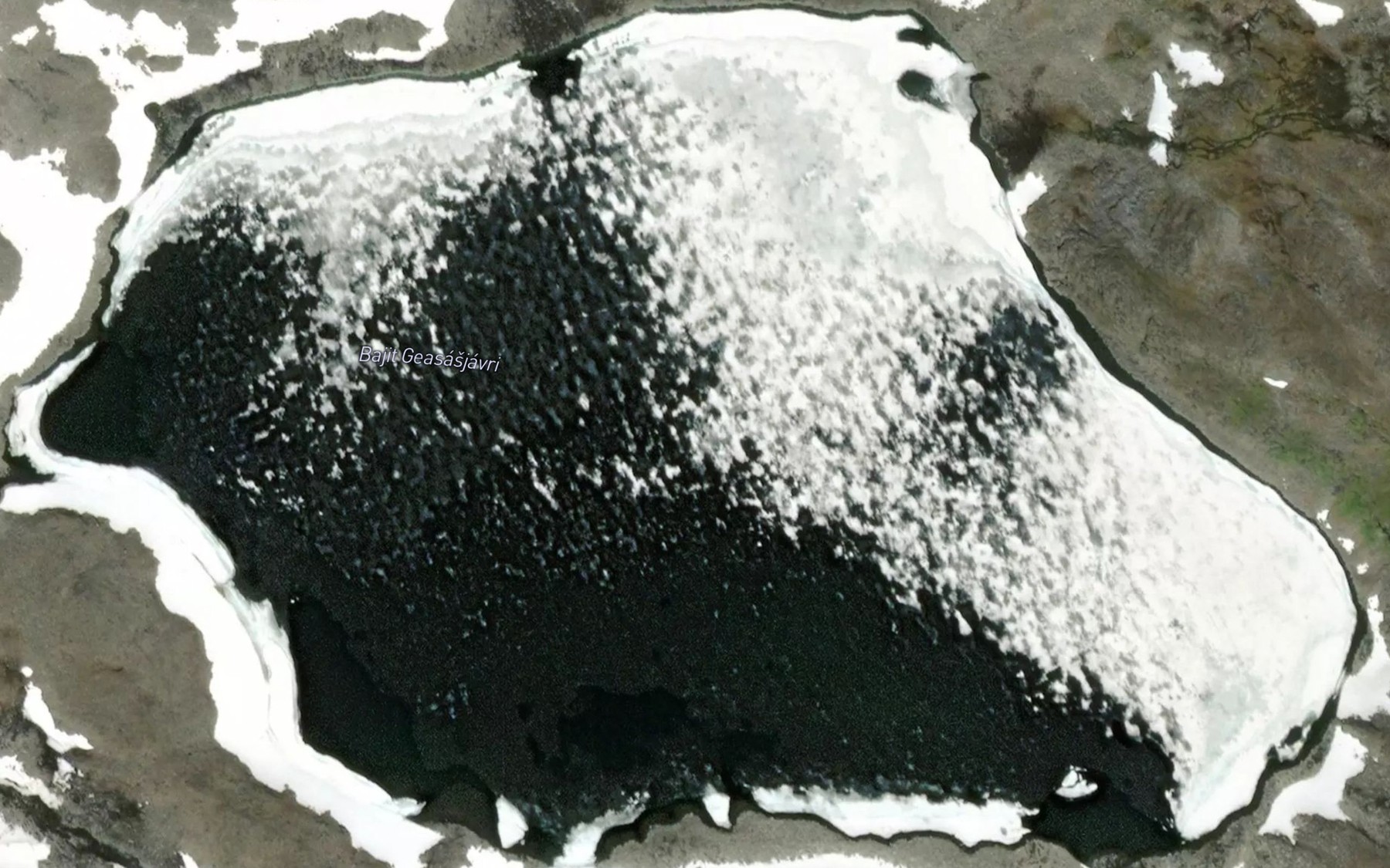 Satellite map of the Geasasjavri,bajit