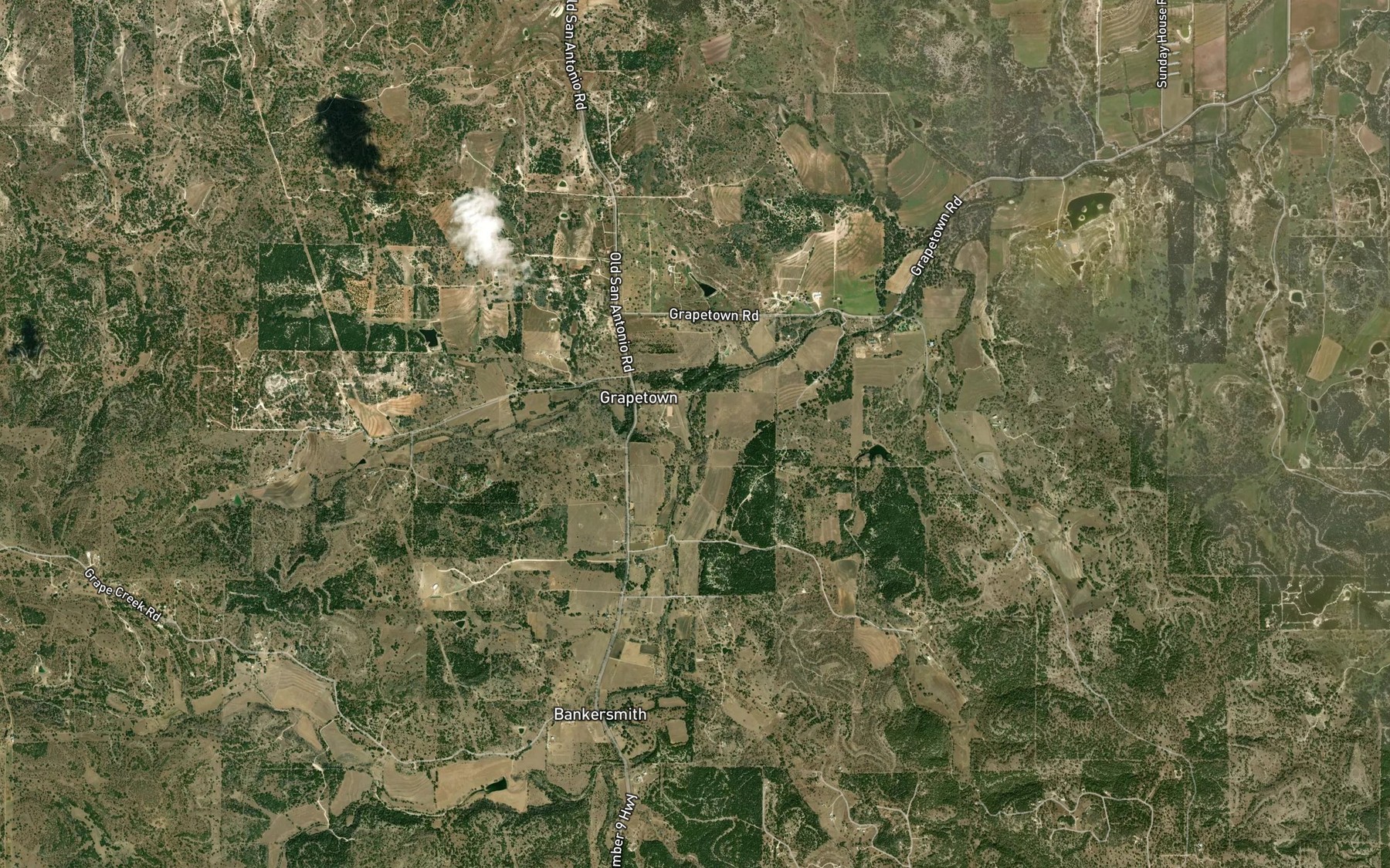 Satellite map of the School Creek