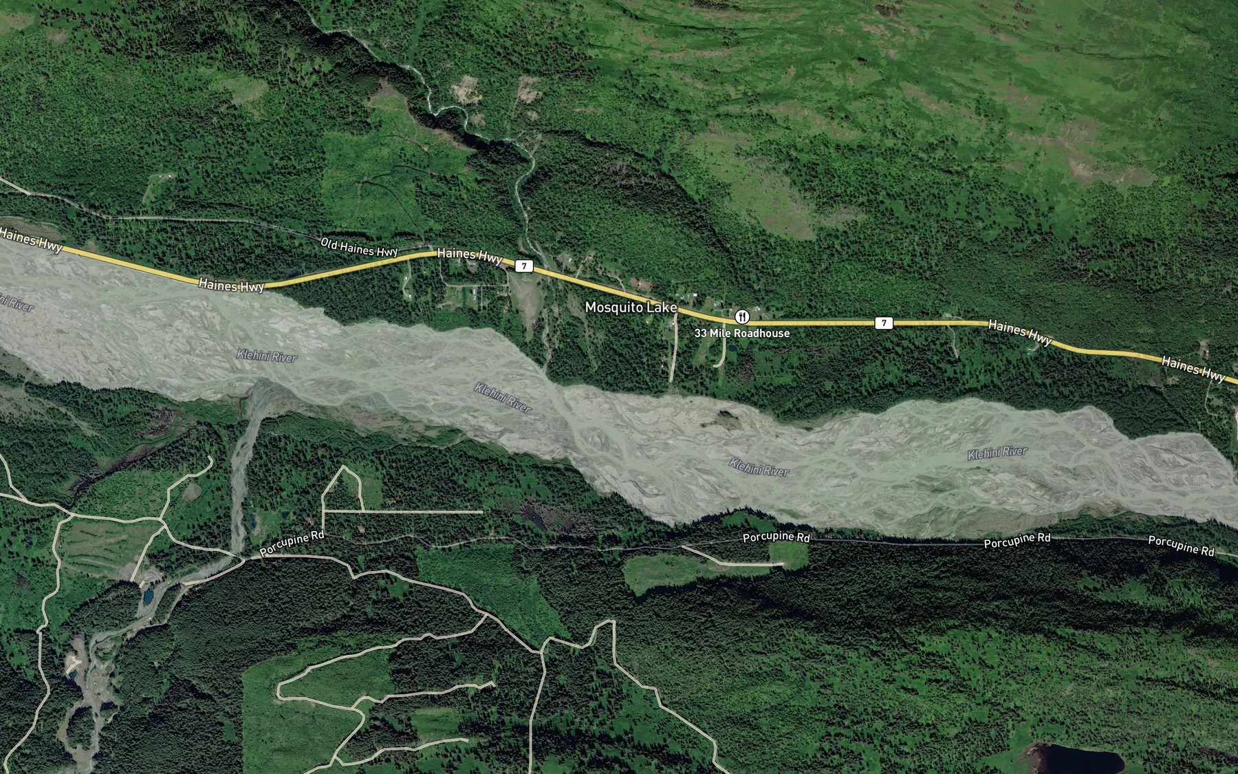 Satellite map of the Big Boulder Creek