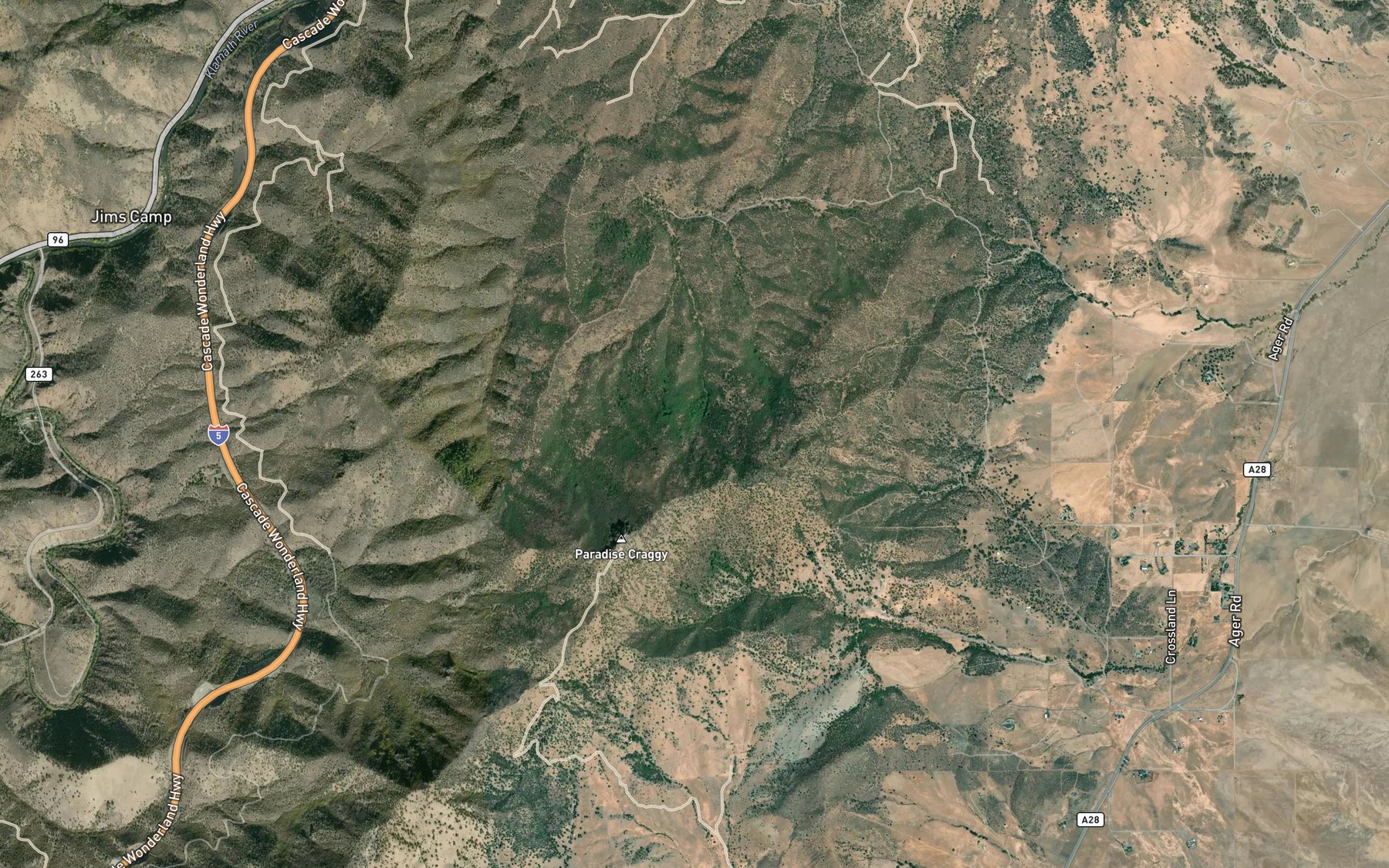 Satellite map of the Upper Maple Spring