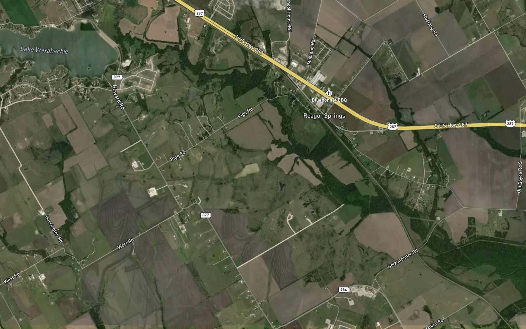 Satellite map of the Soil Conservation Service Site 24 Reservoir