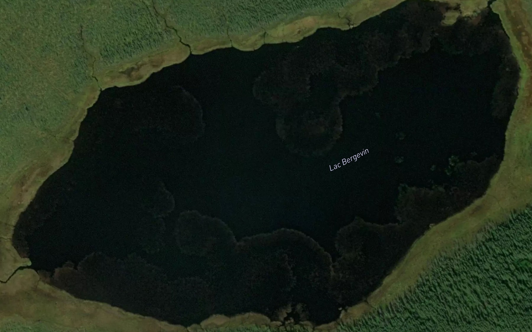 Satellite map of the Lac Bergevin