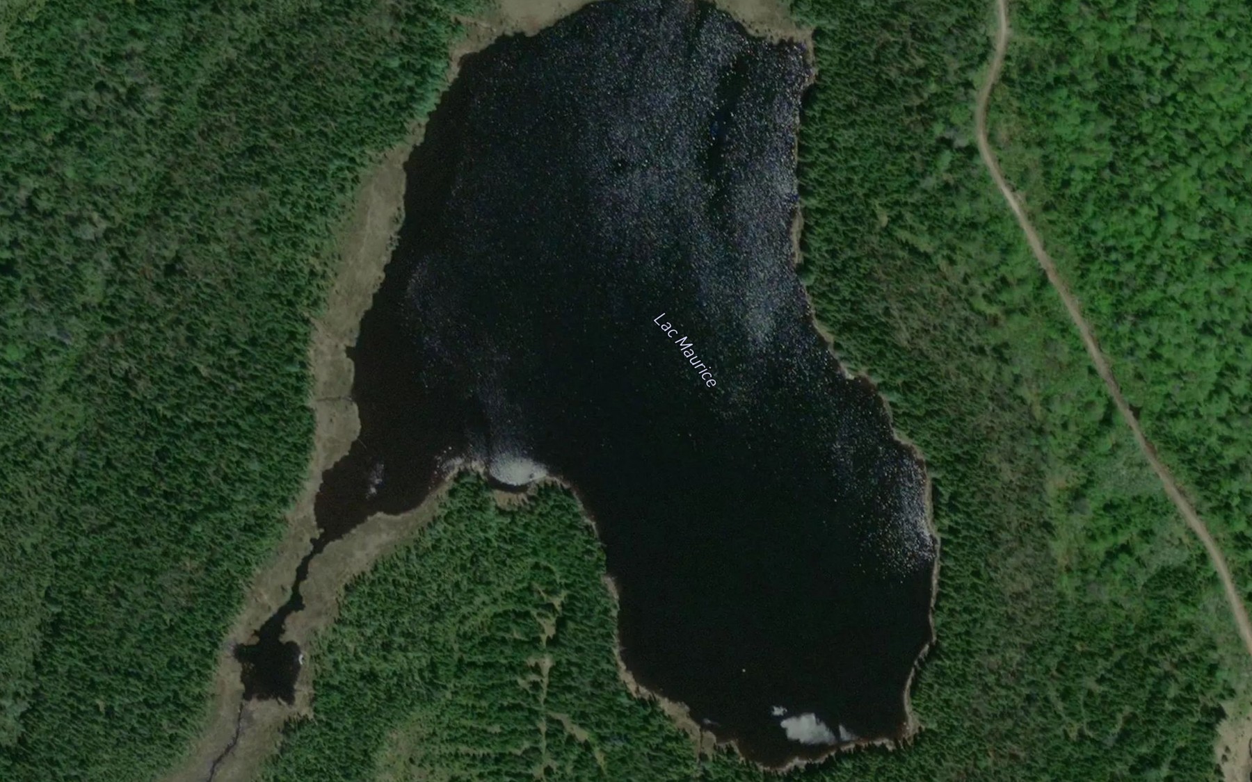Satellite map of the Lac Maurice