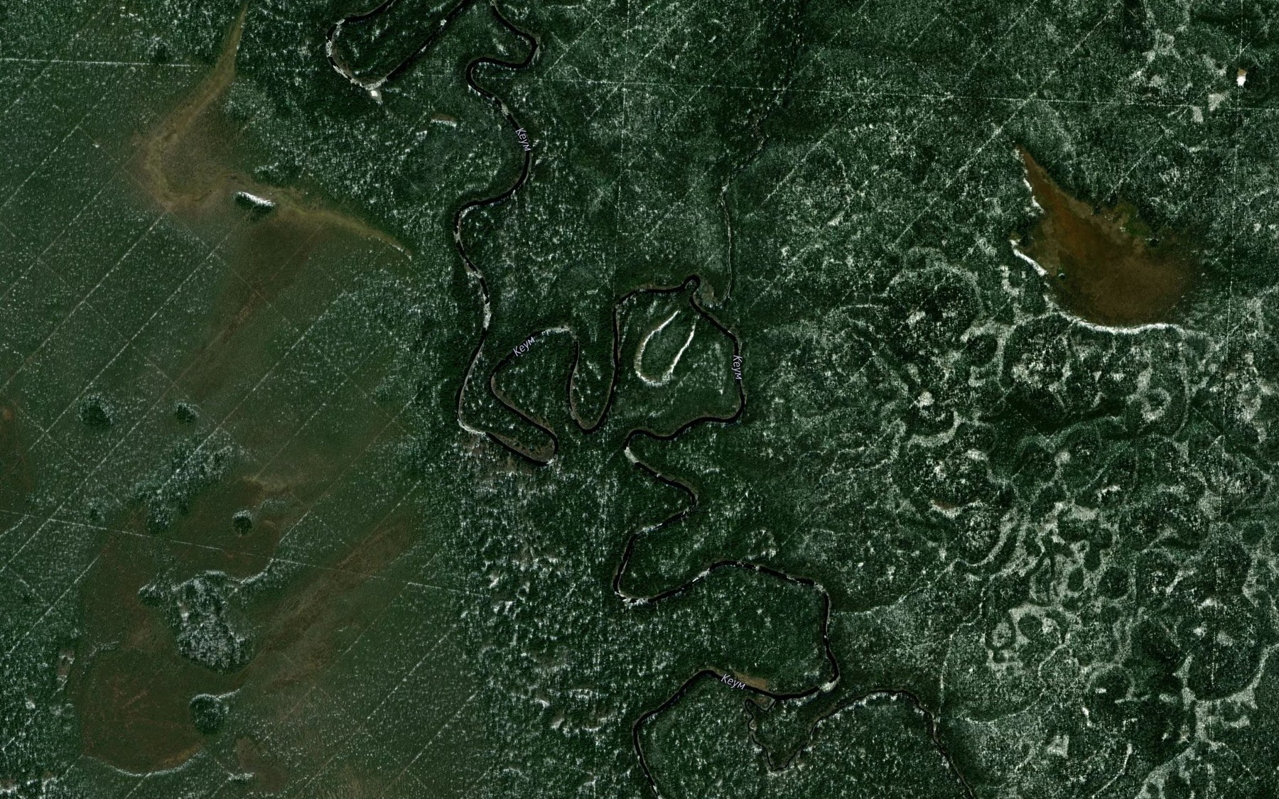 Satellite map of the Tonkat-Yega