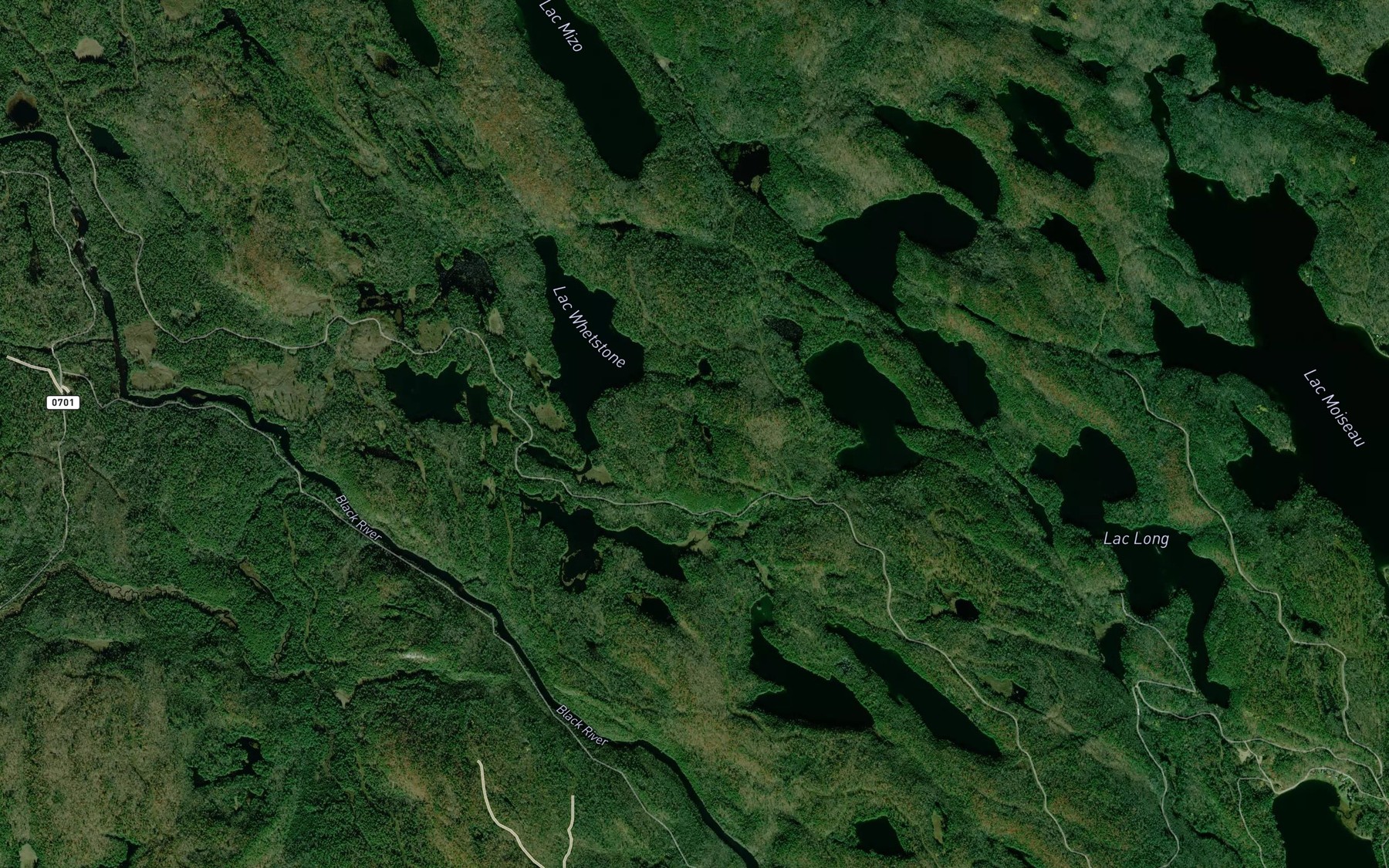 Satellite map of the Lacs de la Vase