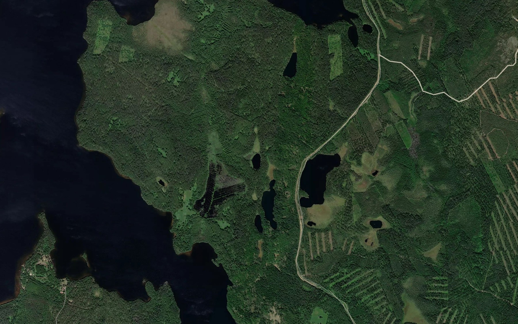 Satellite map of the Ozero Lavanlampi