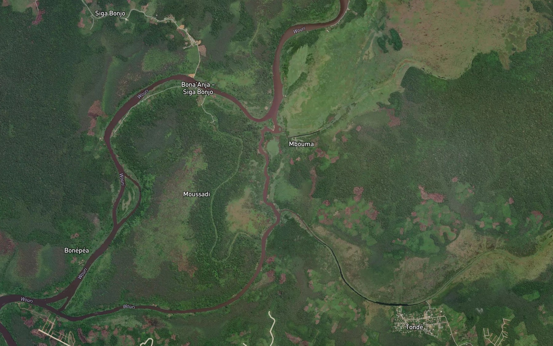Satellite map of the Sangue